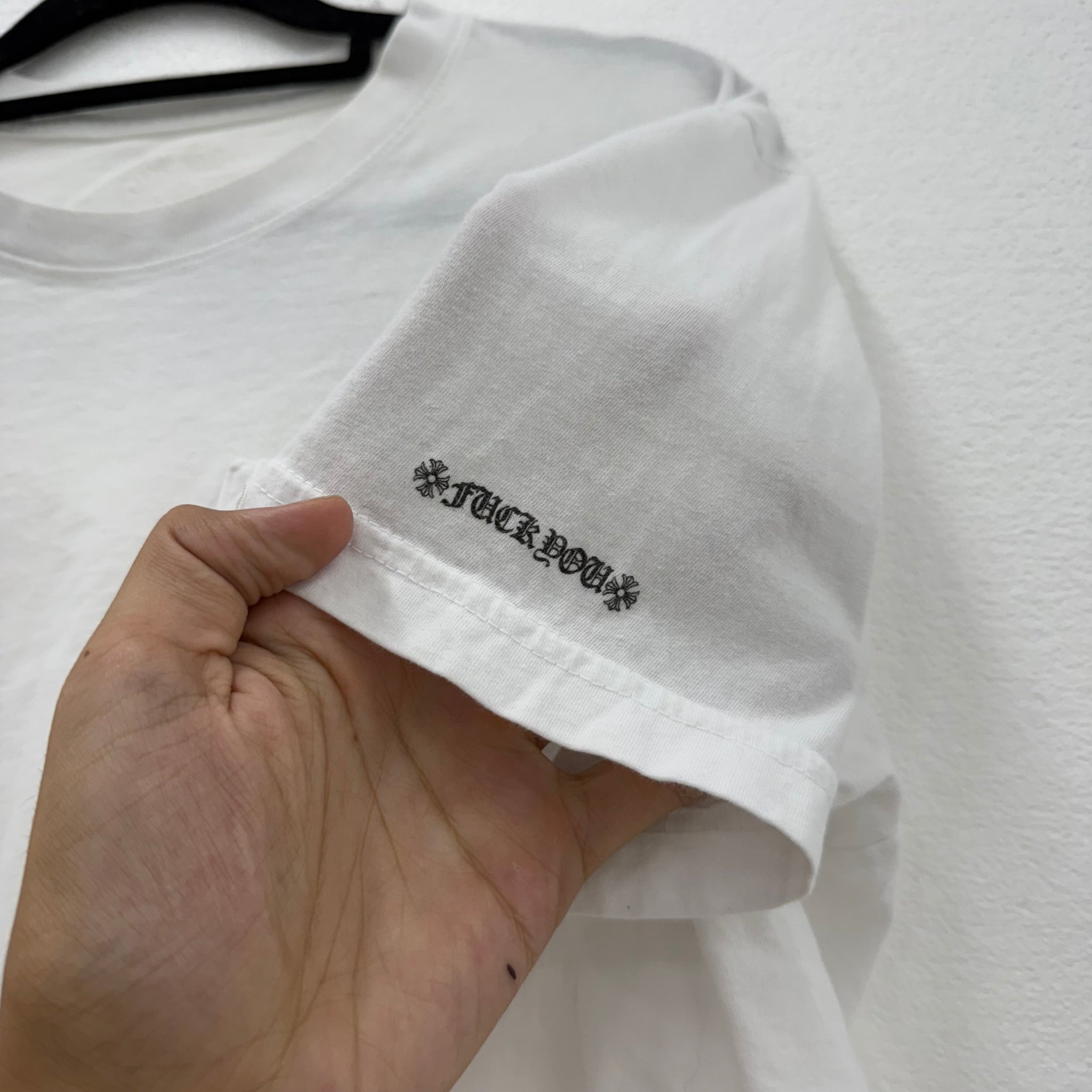 Chrome Hearts Scroll Logo Tee White Size M