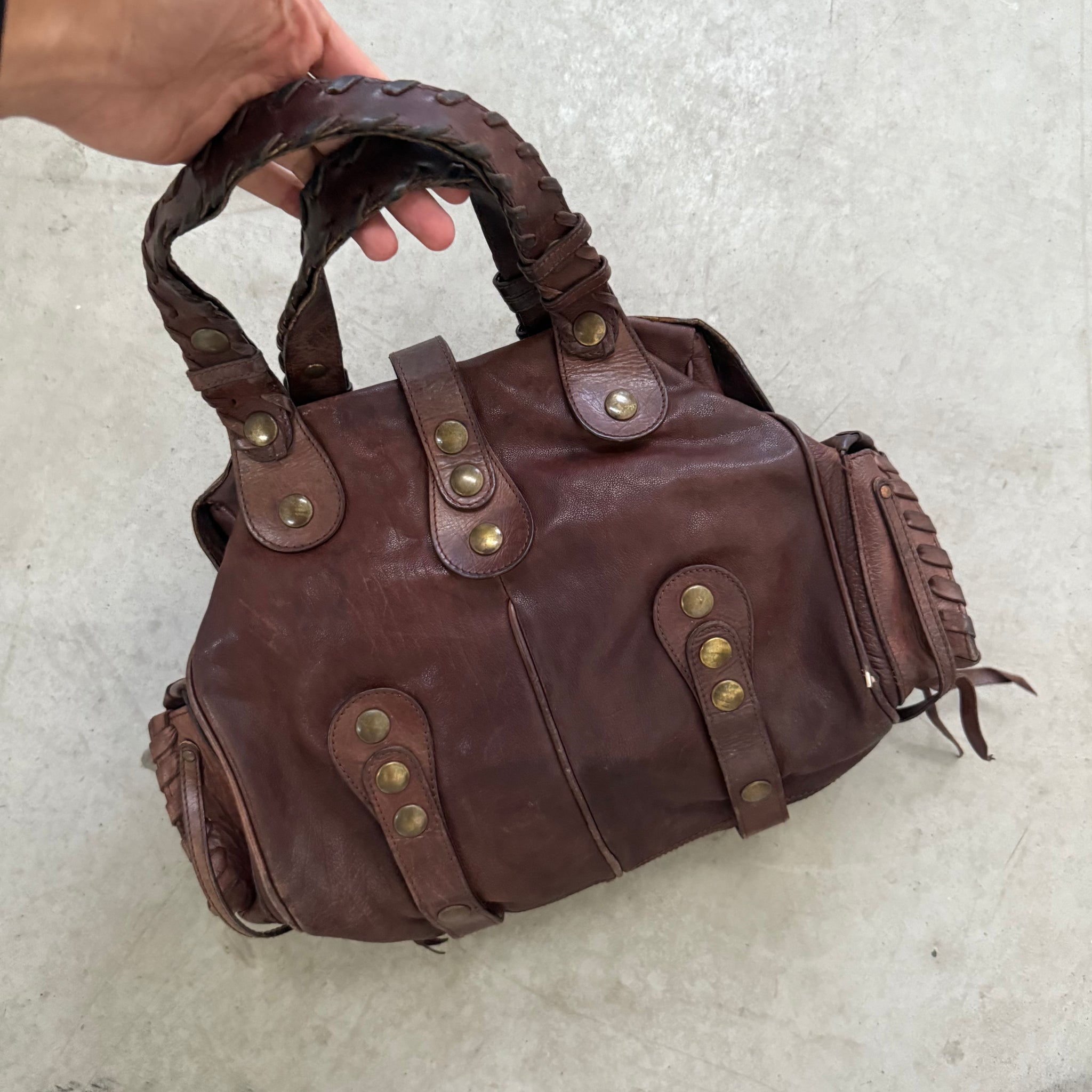 Chloe Silverado Shoulder Bag Brown Leather