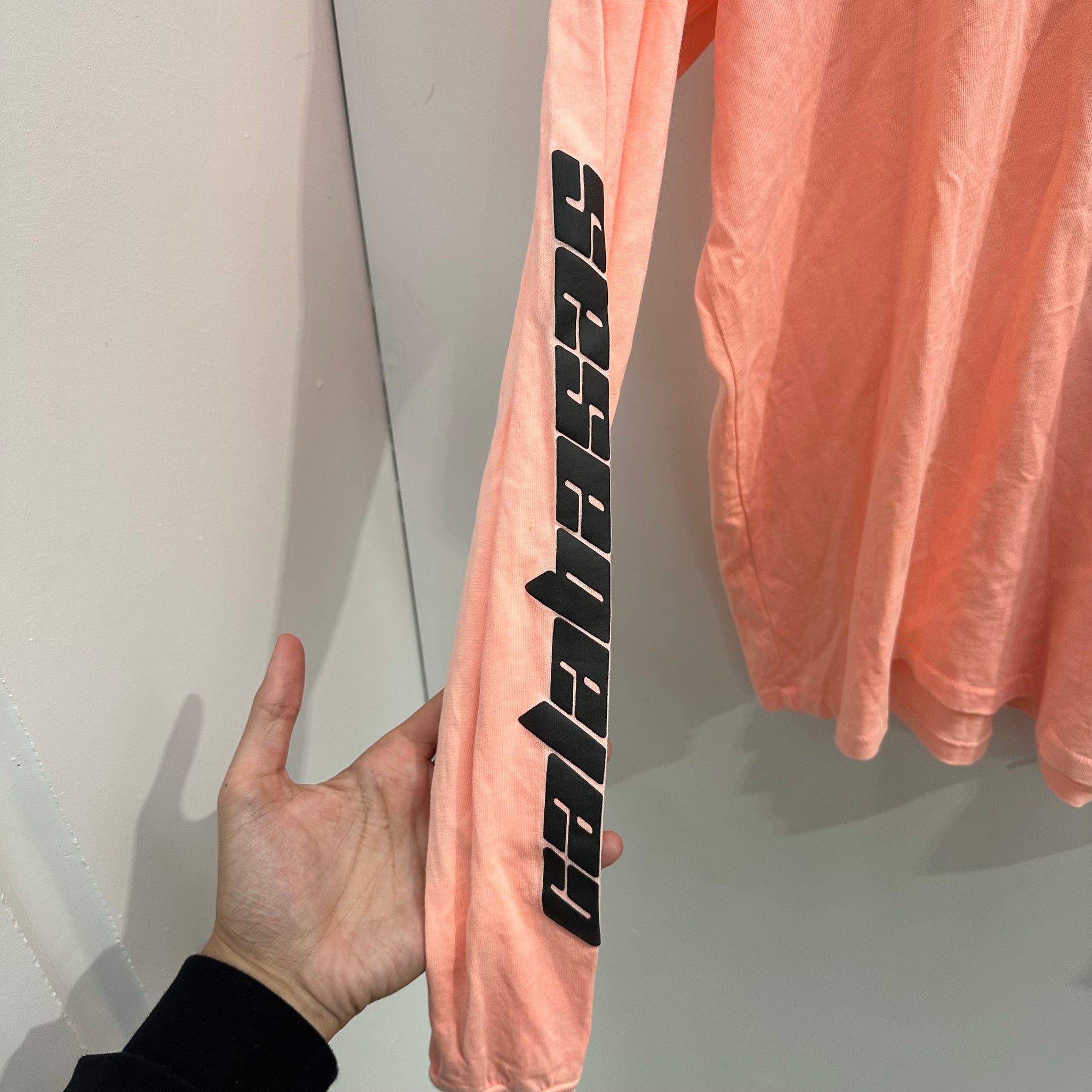 Yeezy Calabasas Neon Orange Long Sleeve Tshirt (Size M)