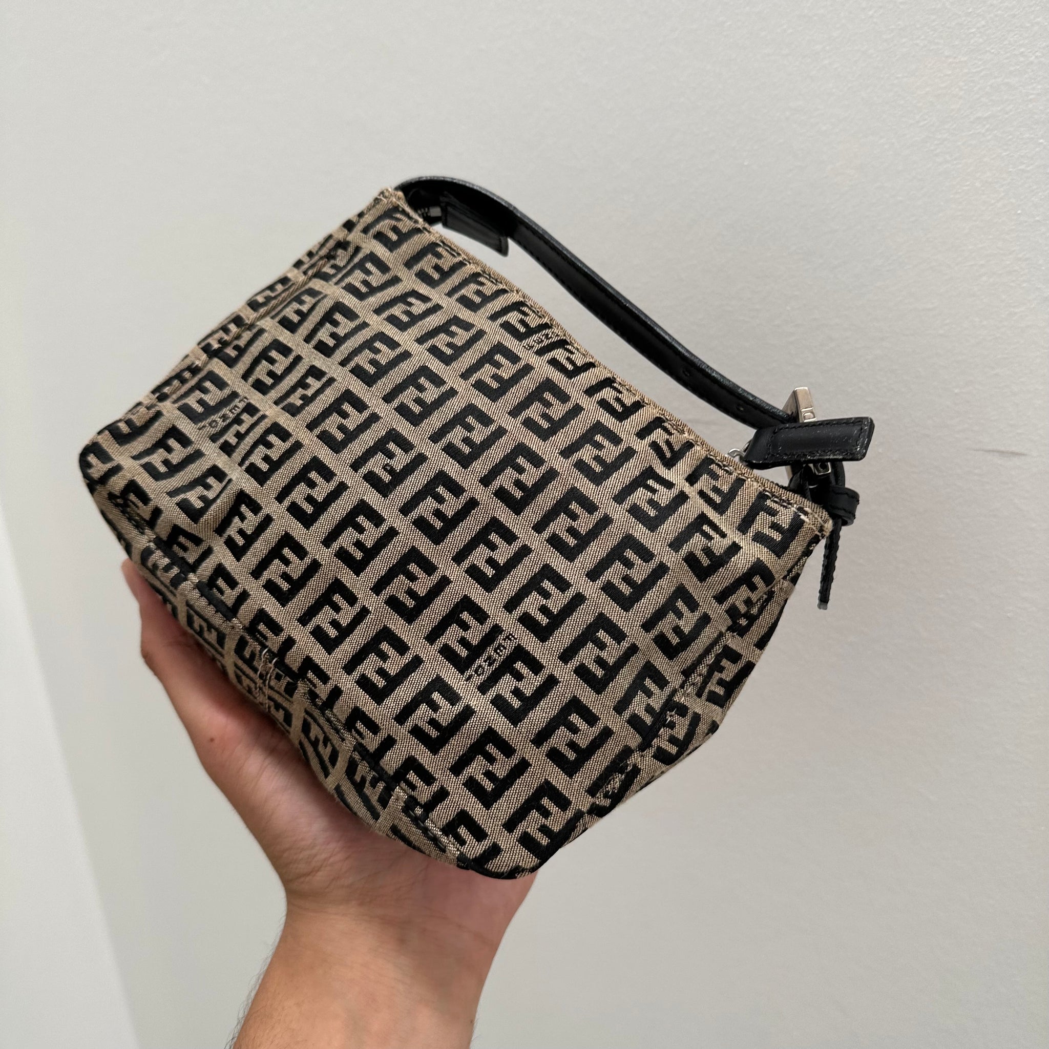 Fendi Mini Pochette Shoulder Bag Canvas