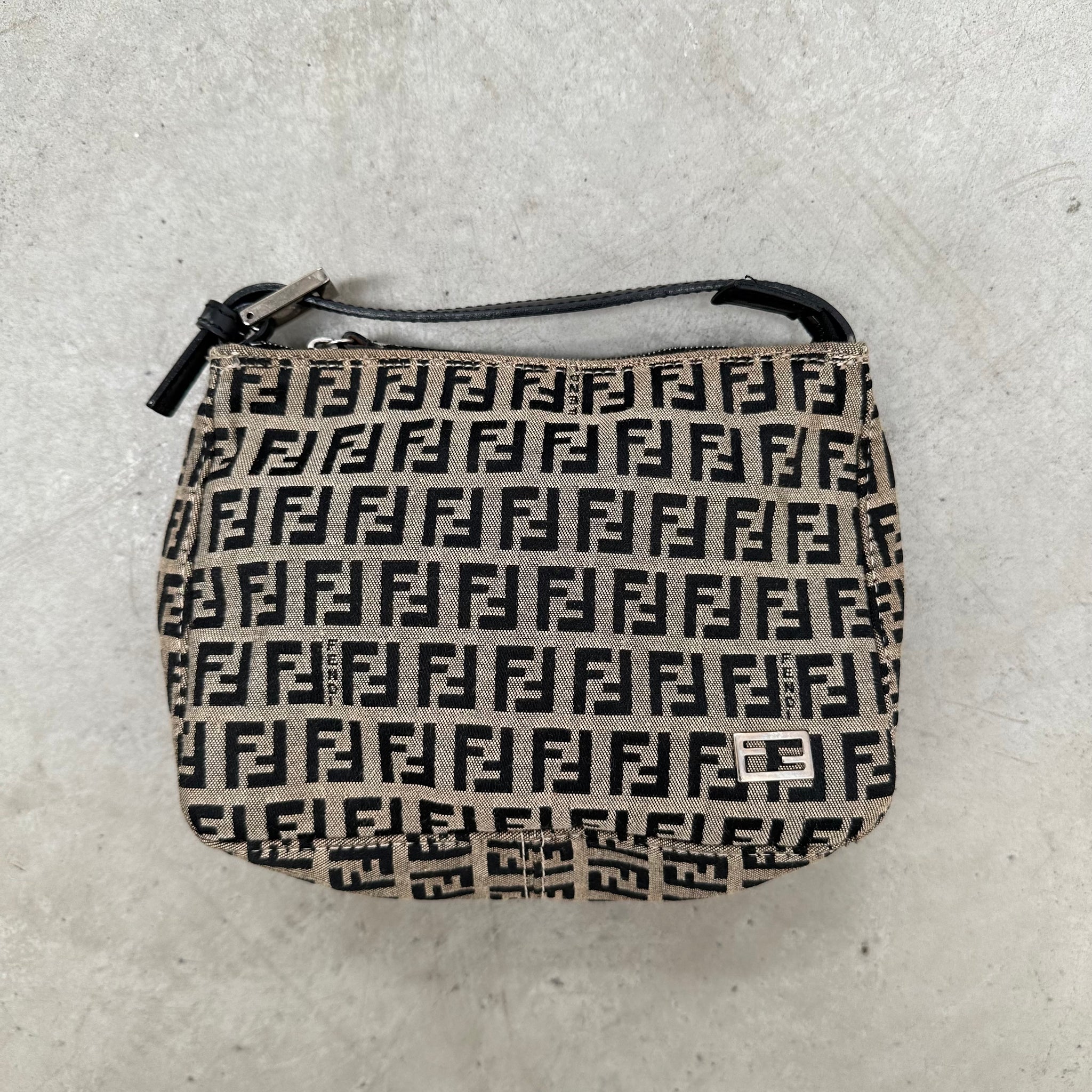 Fendi Mini Pochette Shoulder Bag Canvas