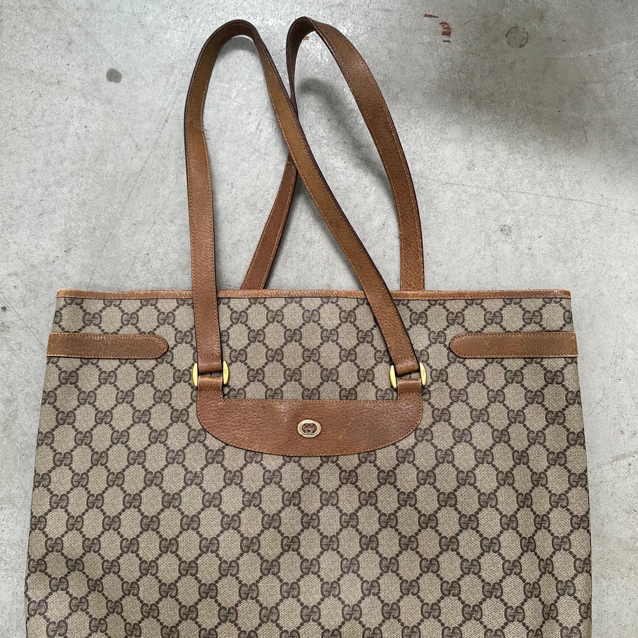 Gucci Middle Logo Hard Tote Bag