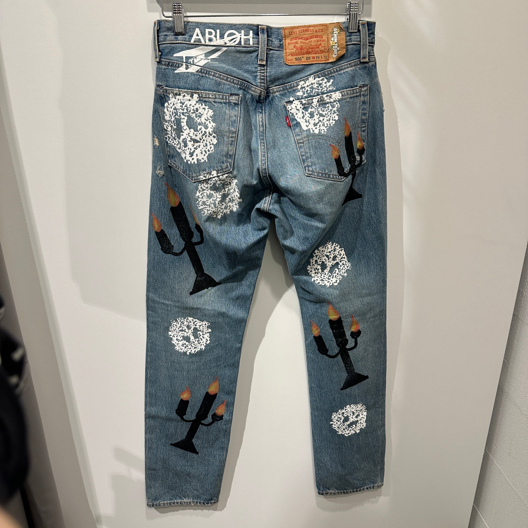 Denim Tears x Virgil Abloh “Message in a Tear” Printed Jeans (29x32)
