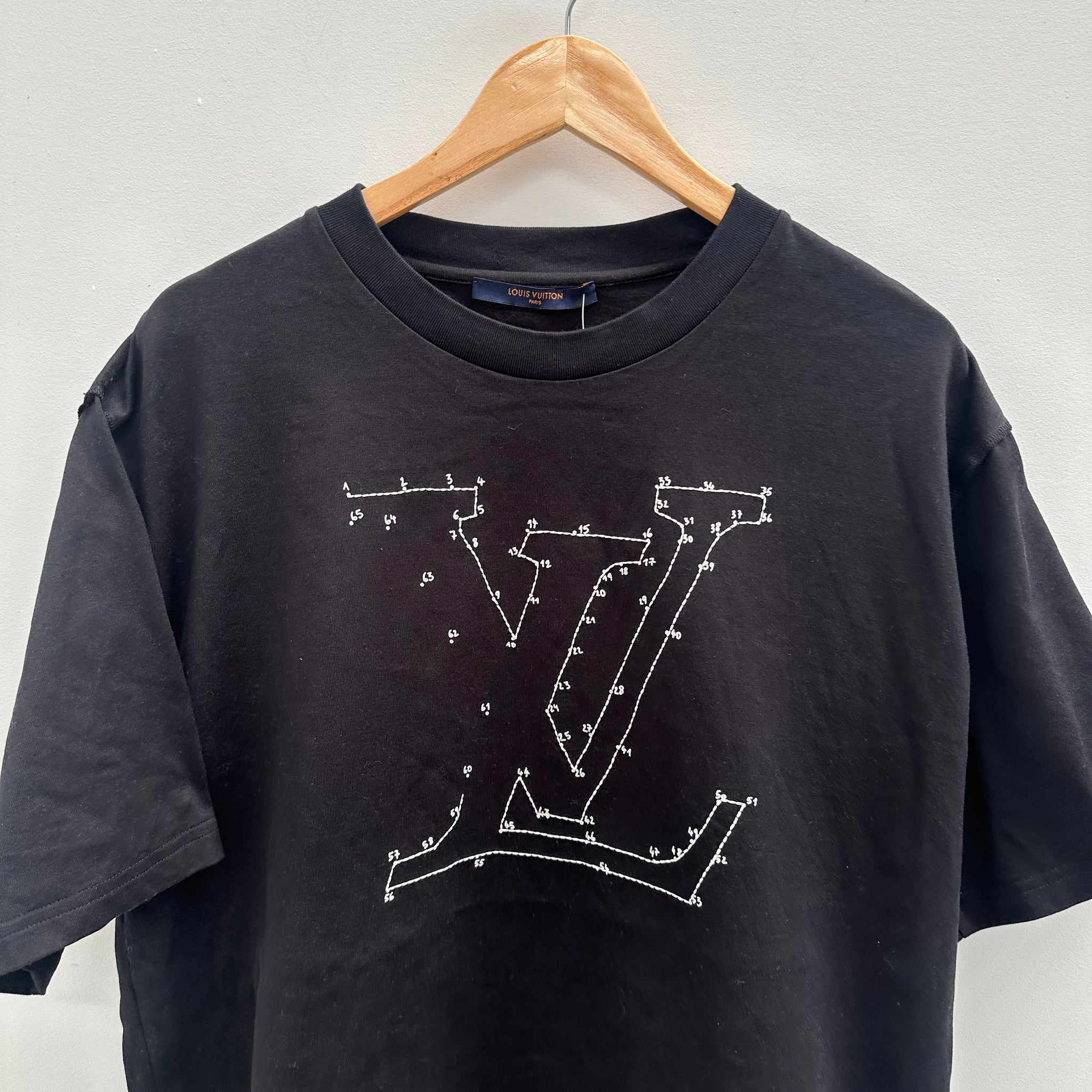 Louis Vuitton Black 'LV Stitch' TShirt (Size XXL)