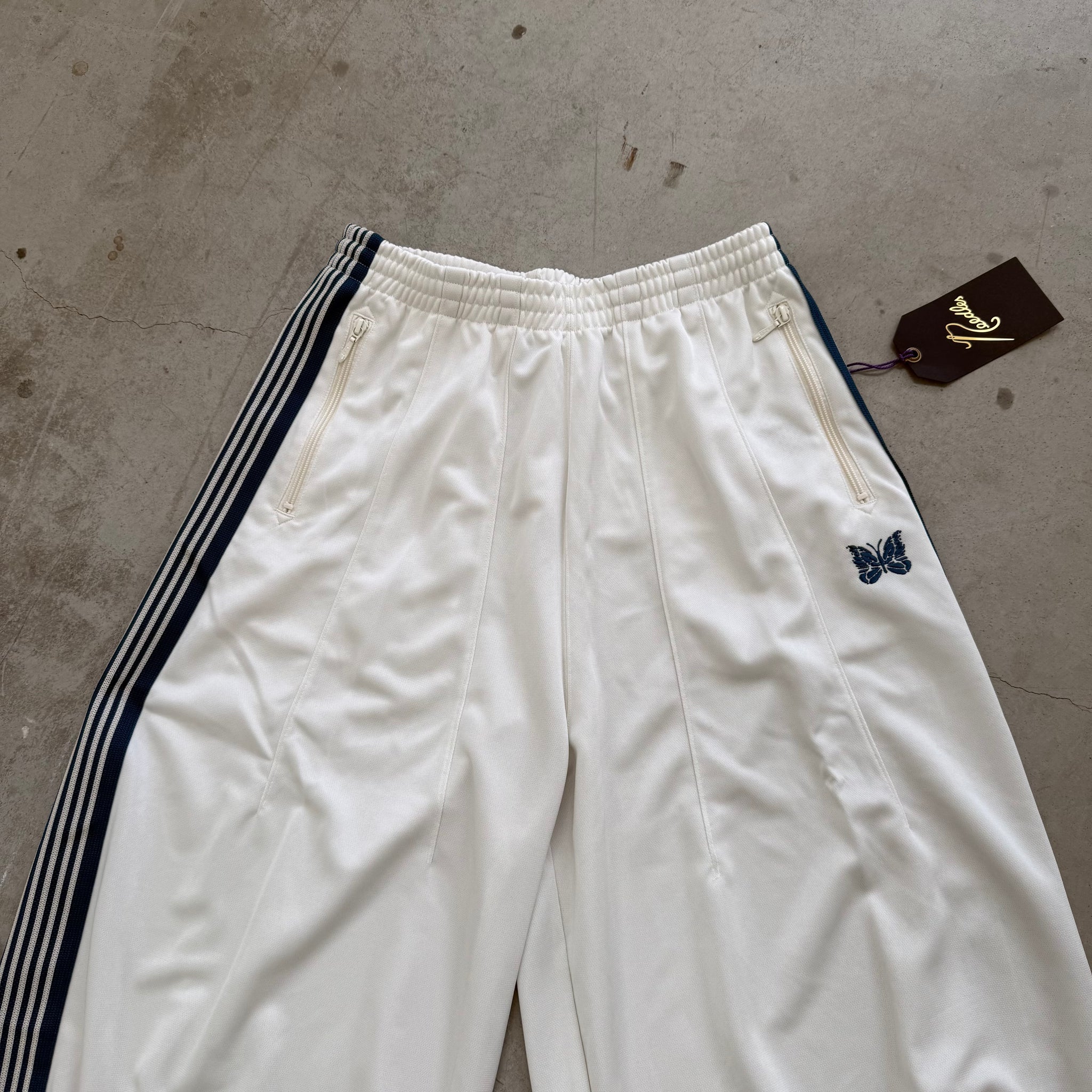Needles HD Track Pants Poly Smooth White/Blue