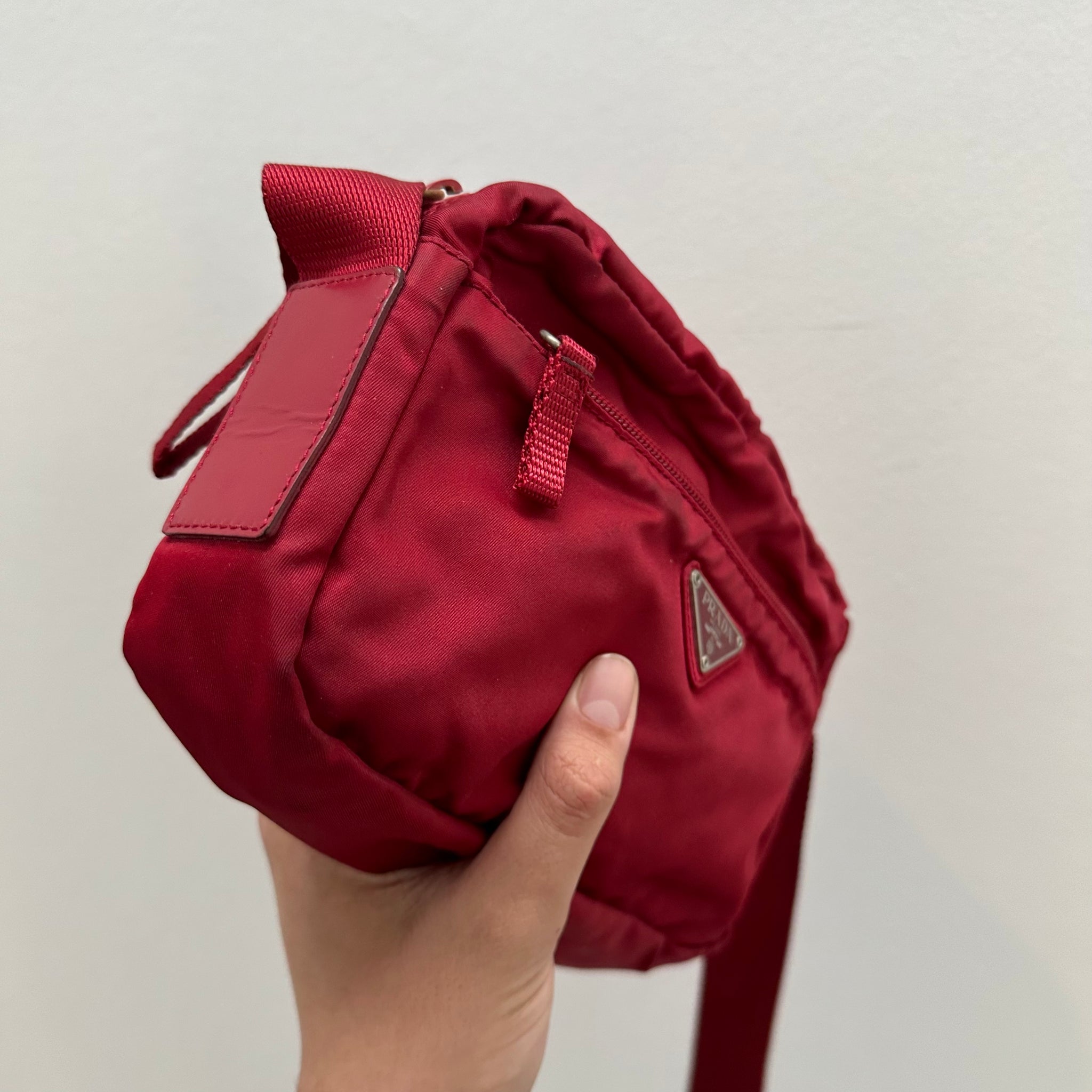 Prada Red Nylon Crossbody Bag