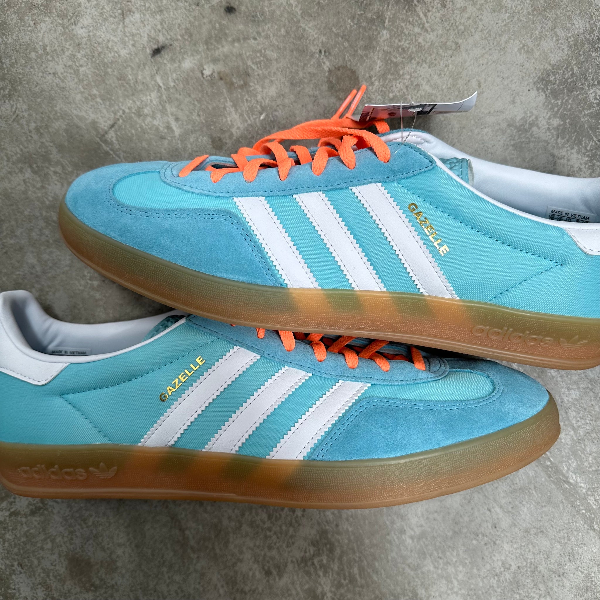 Adidas Gazelle Blue White Gum US12