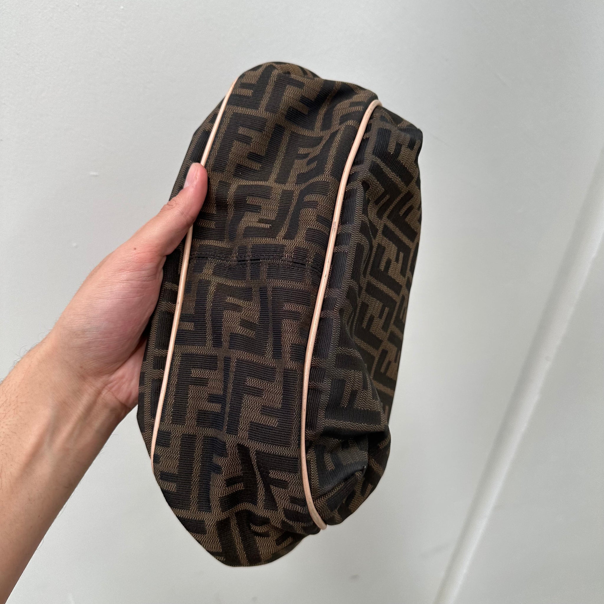 Fendi Zucca Shoulder Bag Brown/Pink