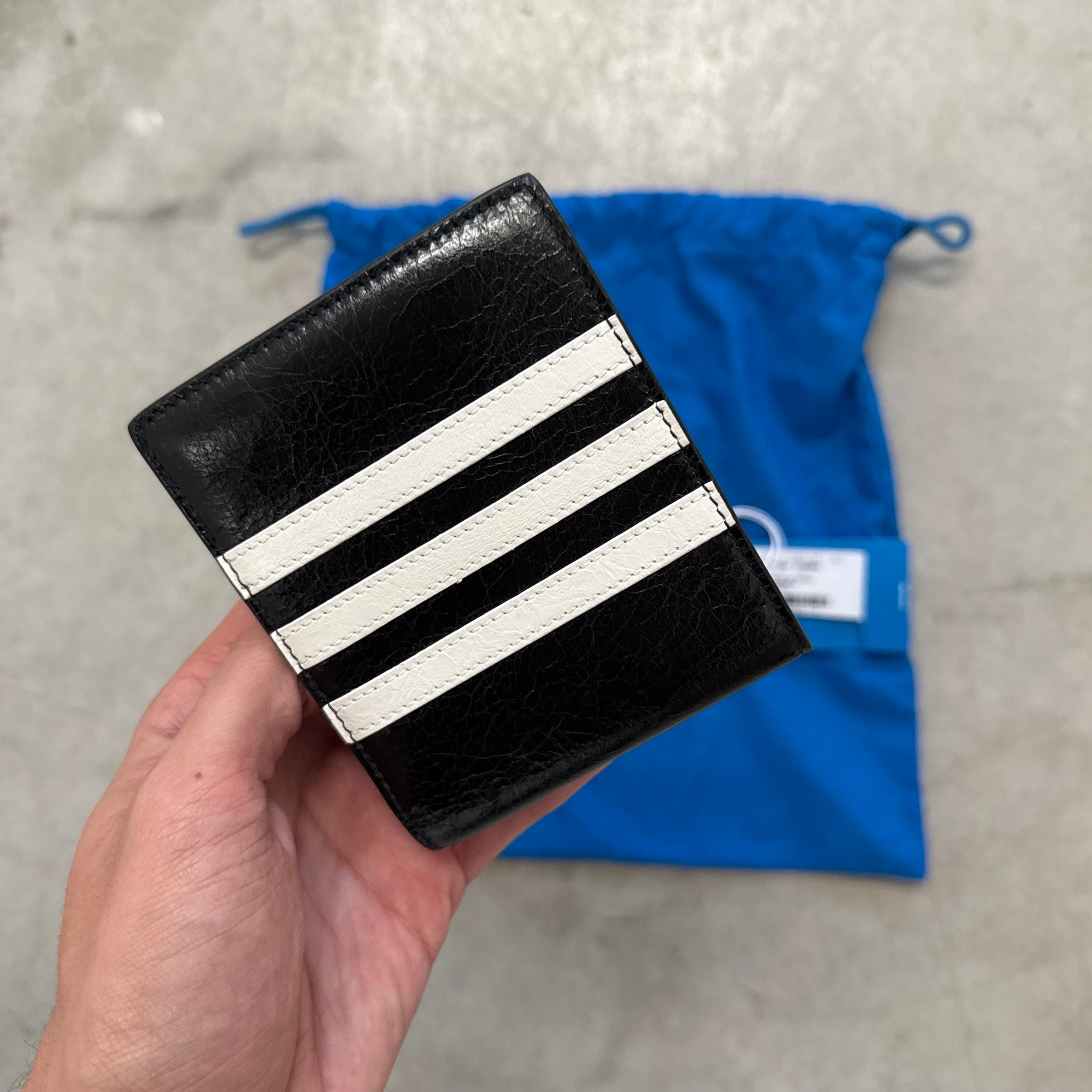 Balenciaga x Adidas Square Folded Wallet Black