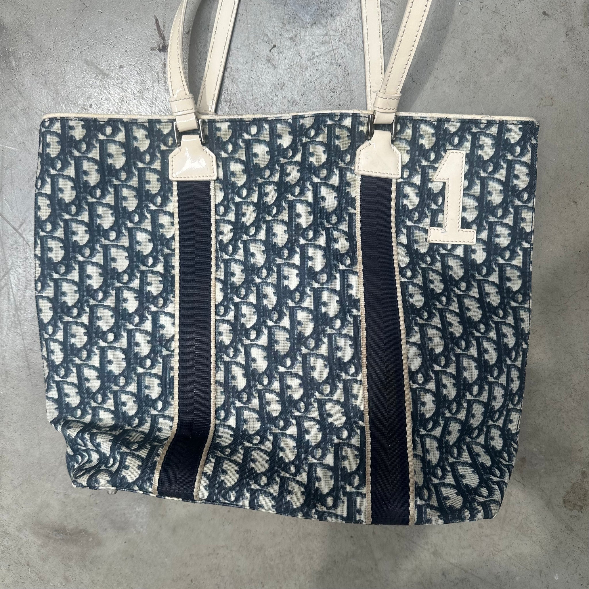 Dior Monogram Trotter No. 1 Tote Bag Navy