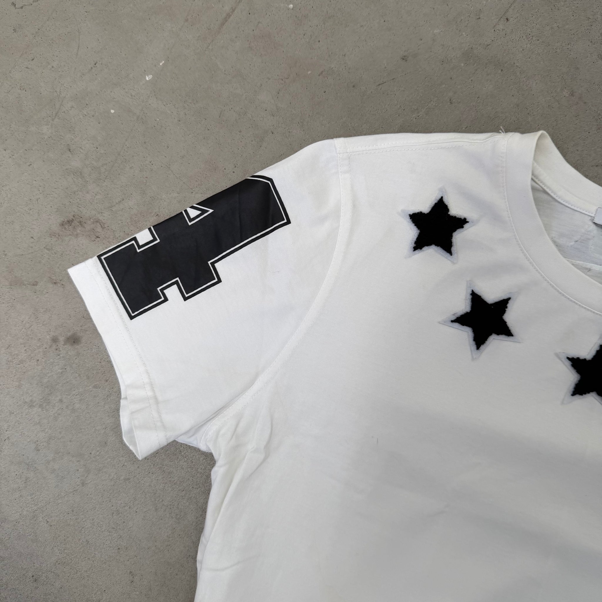 Givenchy Neckline Star Print T Shirt White (Size XXL)