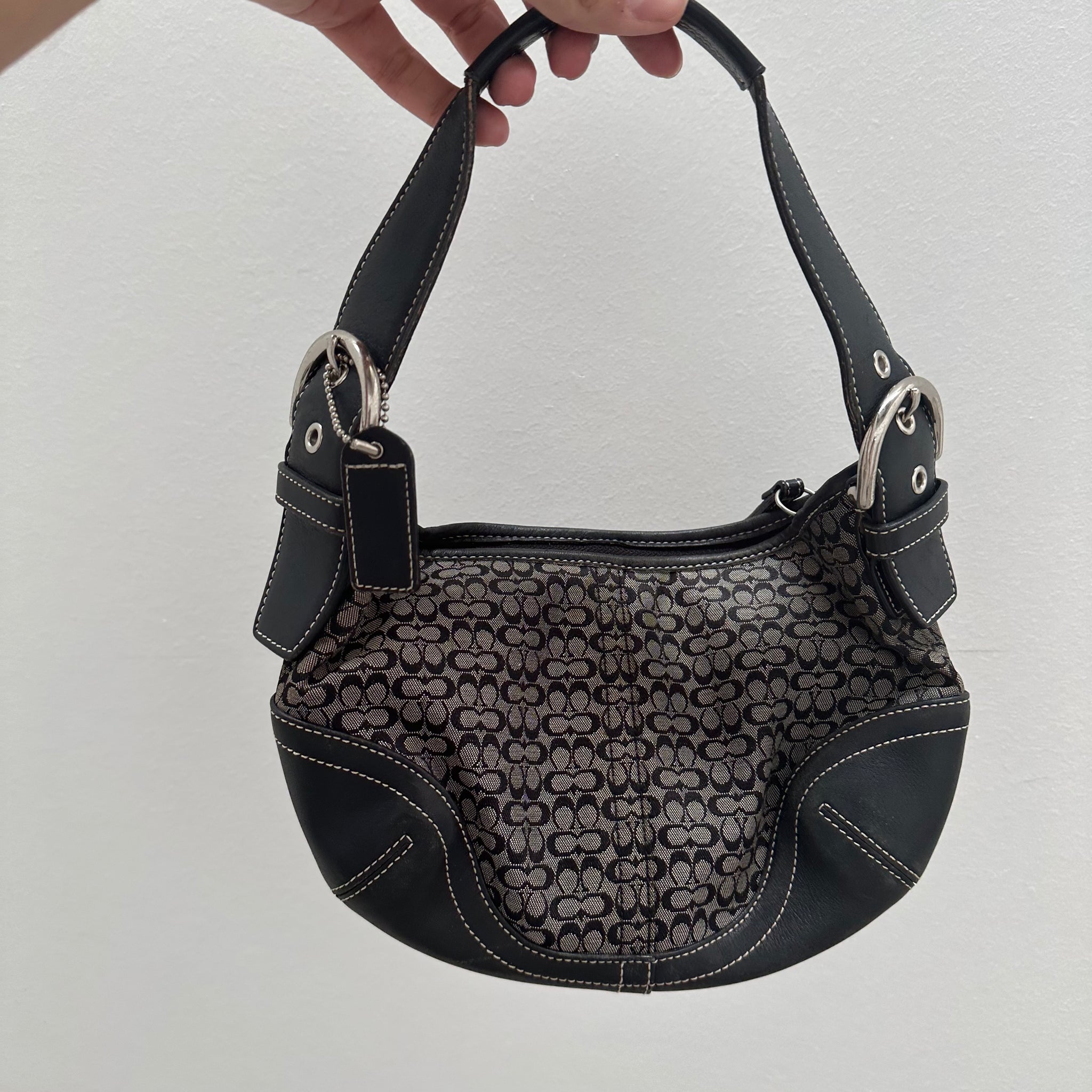 Coach Logo Print Shoulder Bag