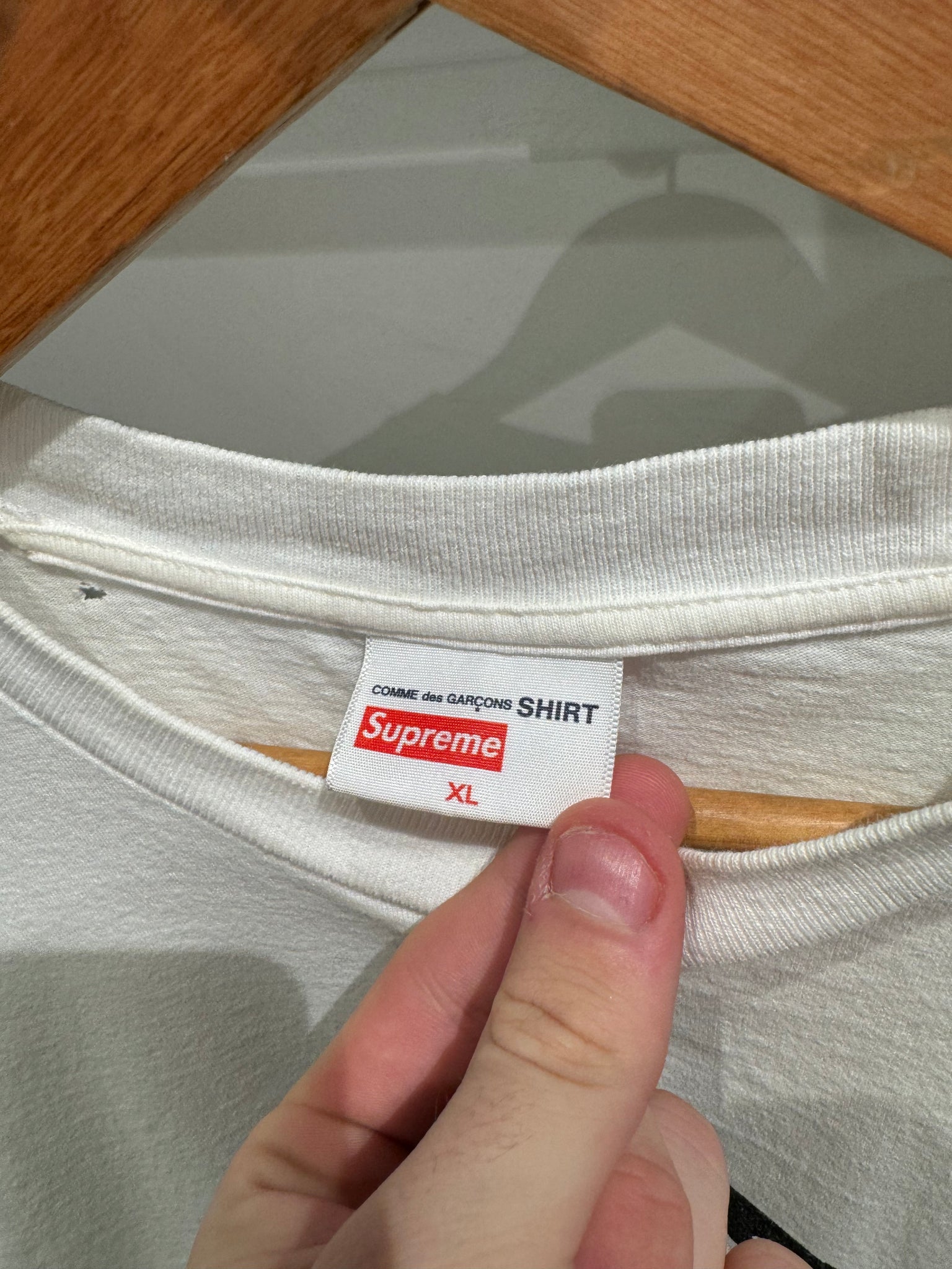 Supreme CDG Split Box Logo T Shirt White (Size XL)