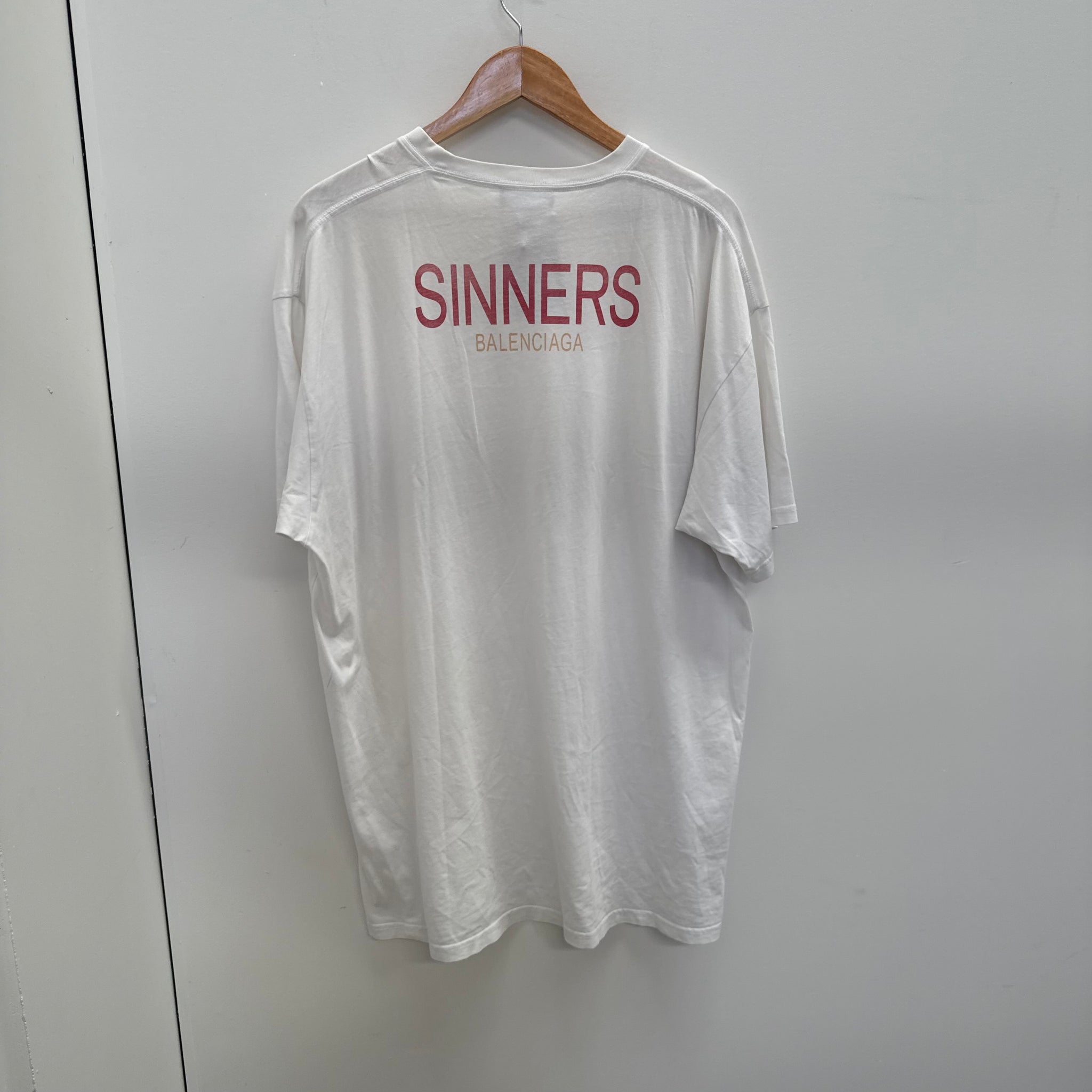 Balenciaga White Sinners T Shirt (fits L-XL)