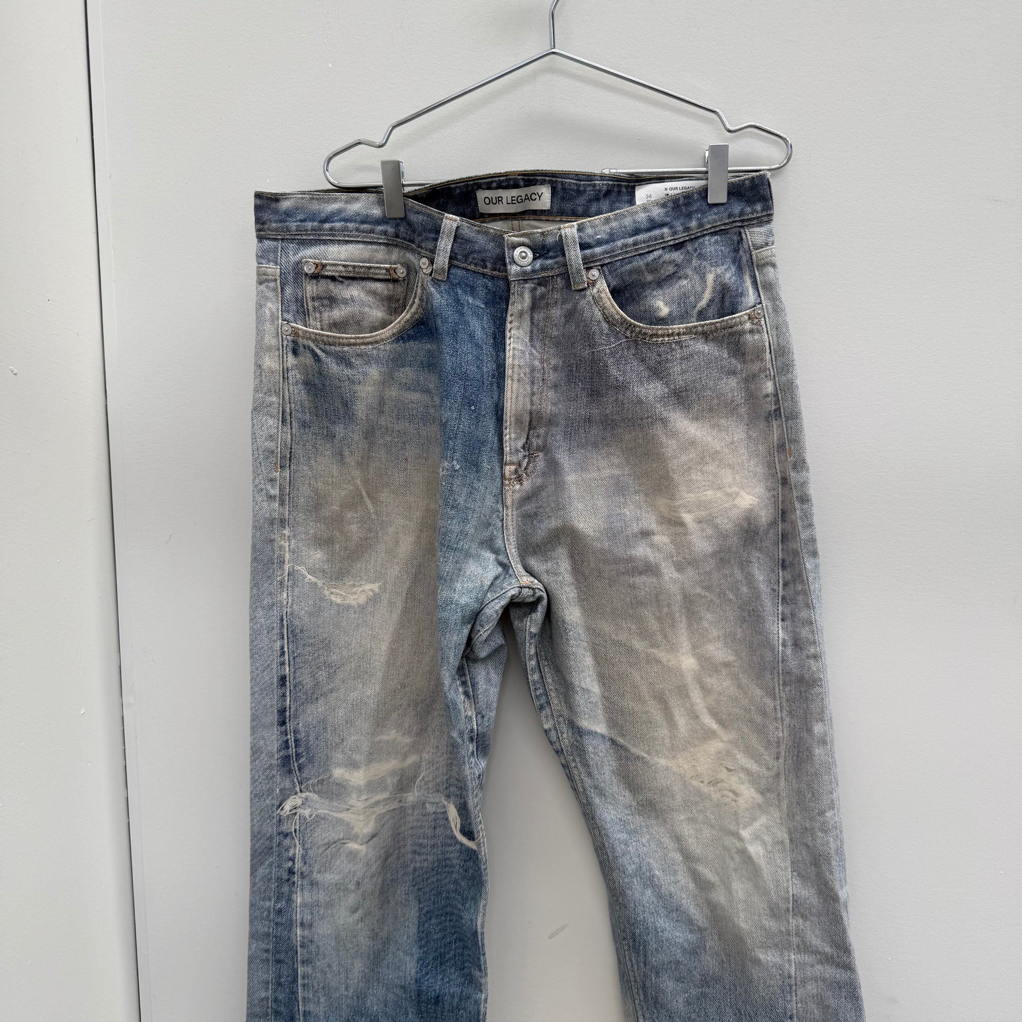 Our Legacy Digital Print Distressed Jeans (Size 34)