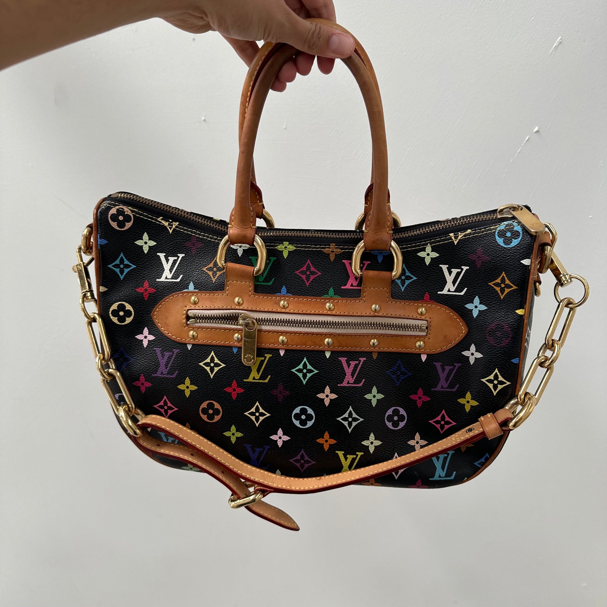 Louis Vuitton Takashi Murakami Multicolour Rita Shoulder Bag Black