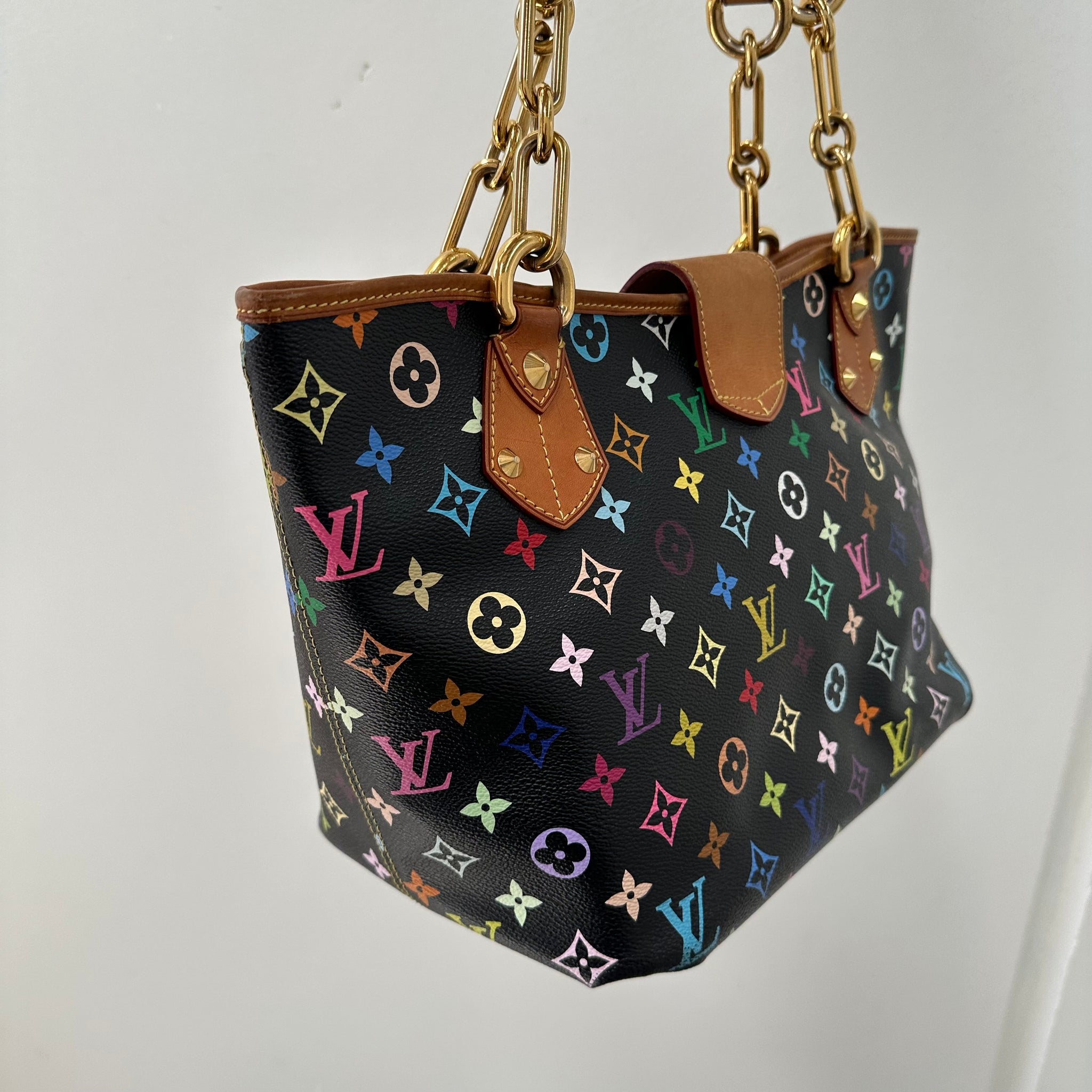 Louis Vuitton Takashi Murakami Multicolour Annie GM Hand Bag Black