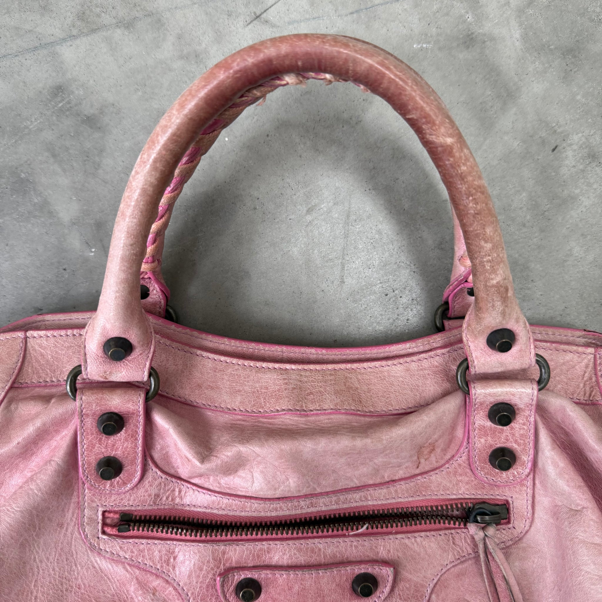 Balenciaga Pink Leather City Bag