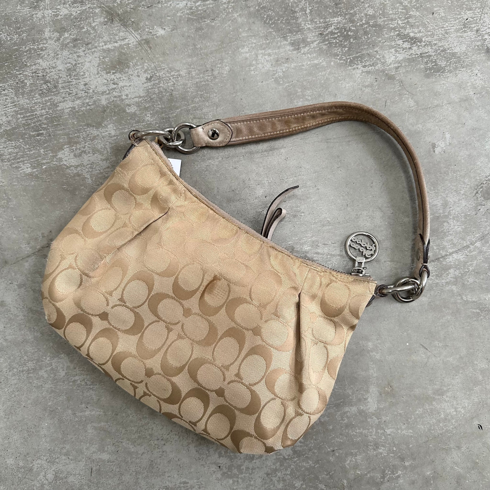 Coach Signature Jazzy Poppy Multi Canvas Shoulder Bag