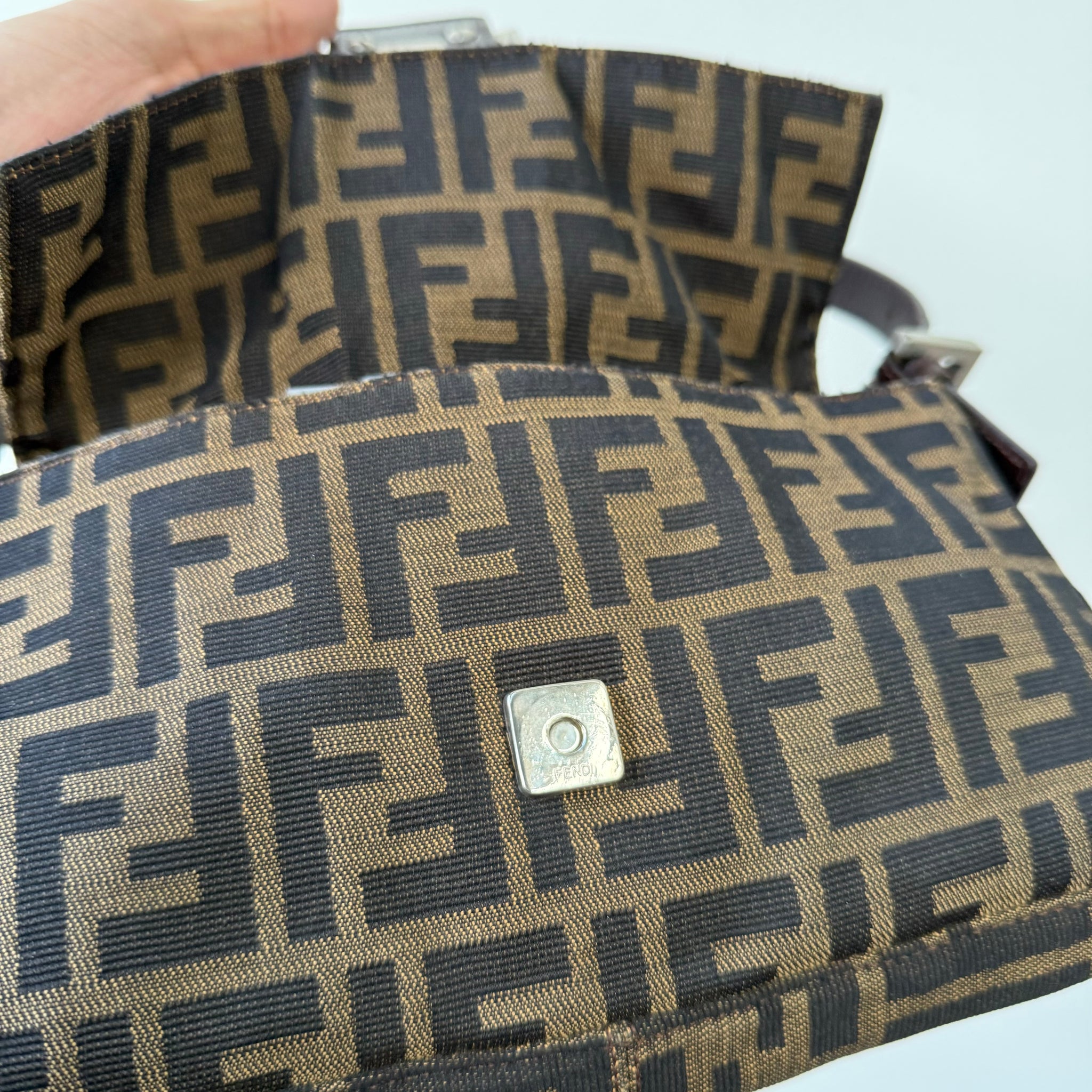 Fendi Zucca Print Baguette Bag