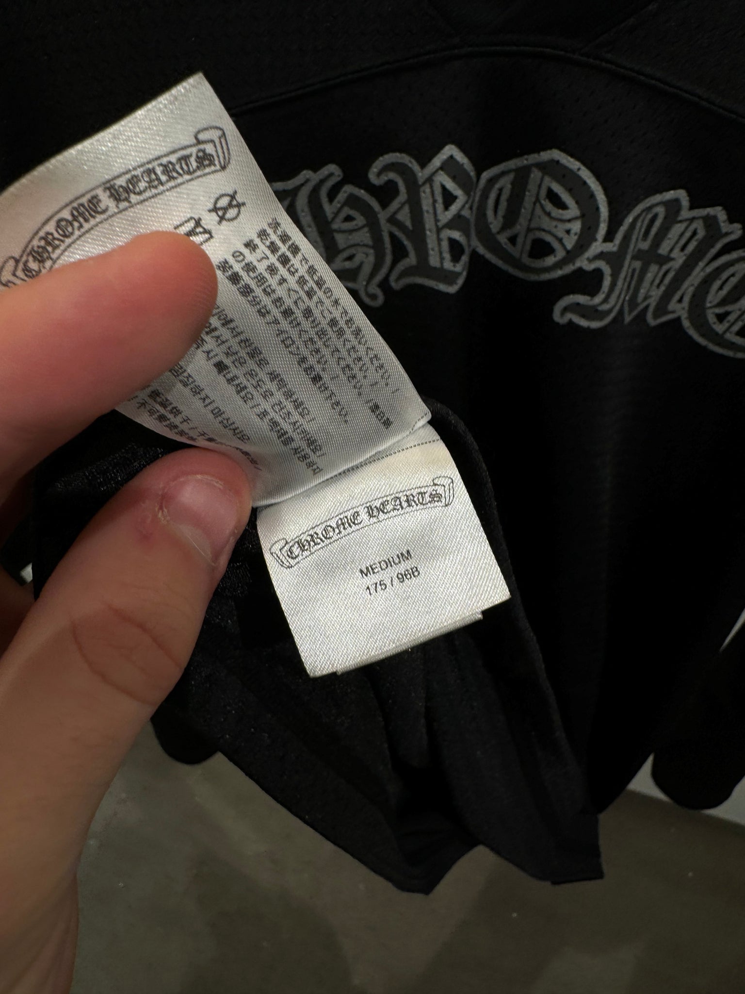 Chrome Hearts Mesh Jersey Black Longsleeve (Size M)