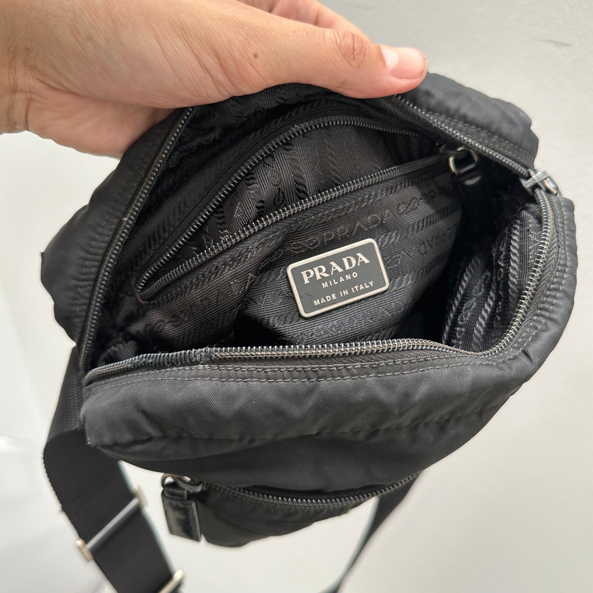 Prada Black Crossbody Bag with Long Strap