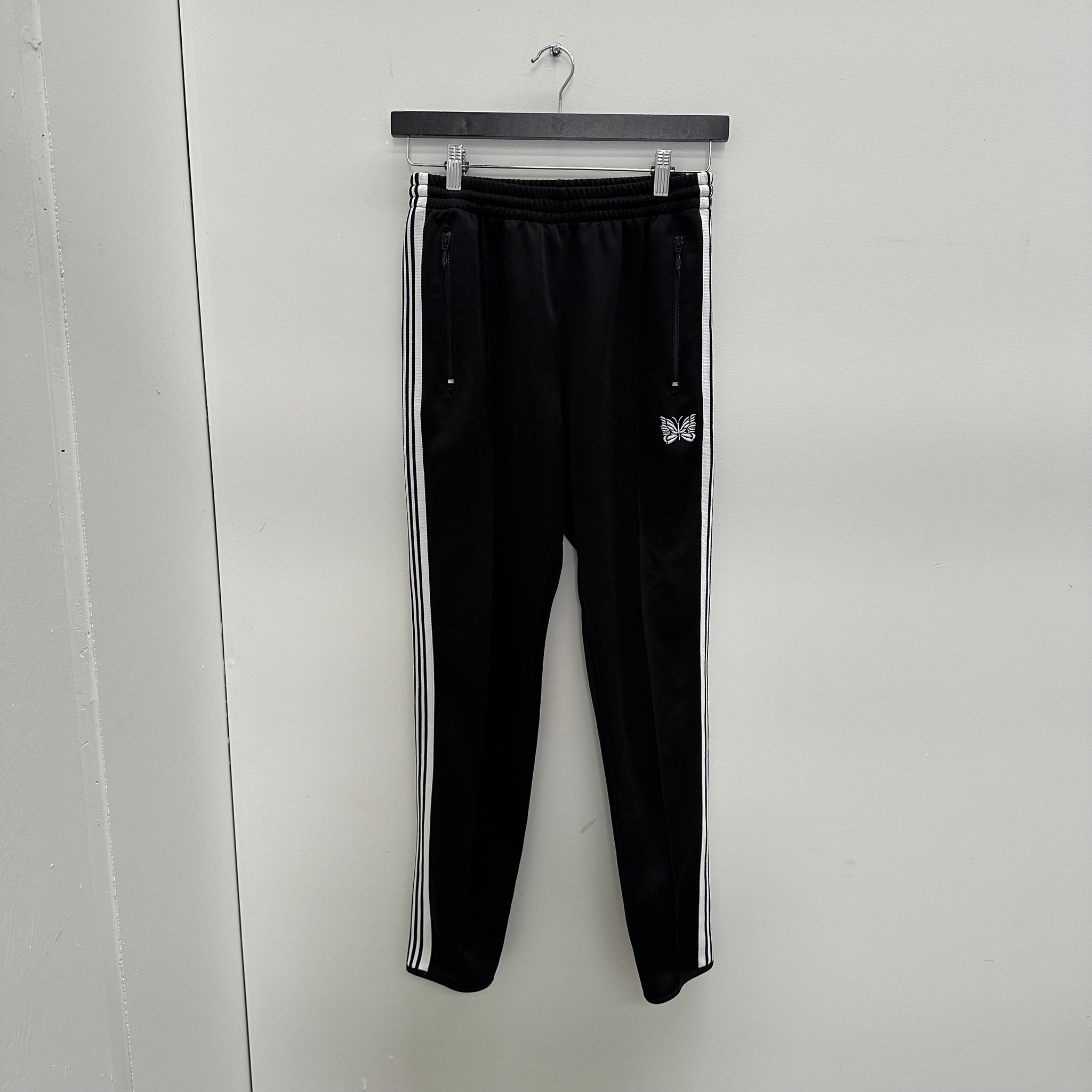 Needles Narrow Track Pant Black/White (Size S)
