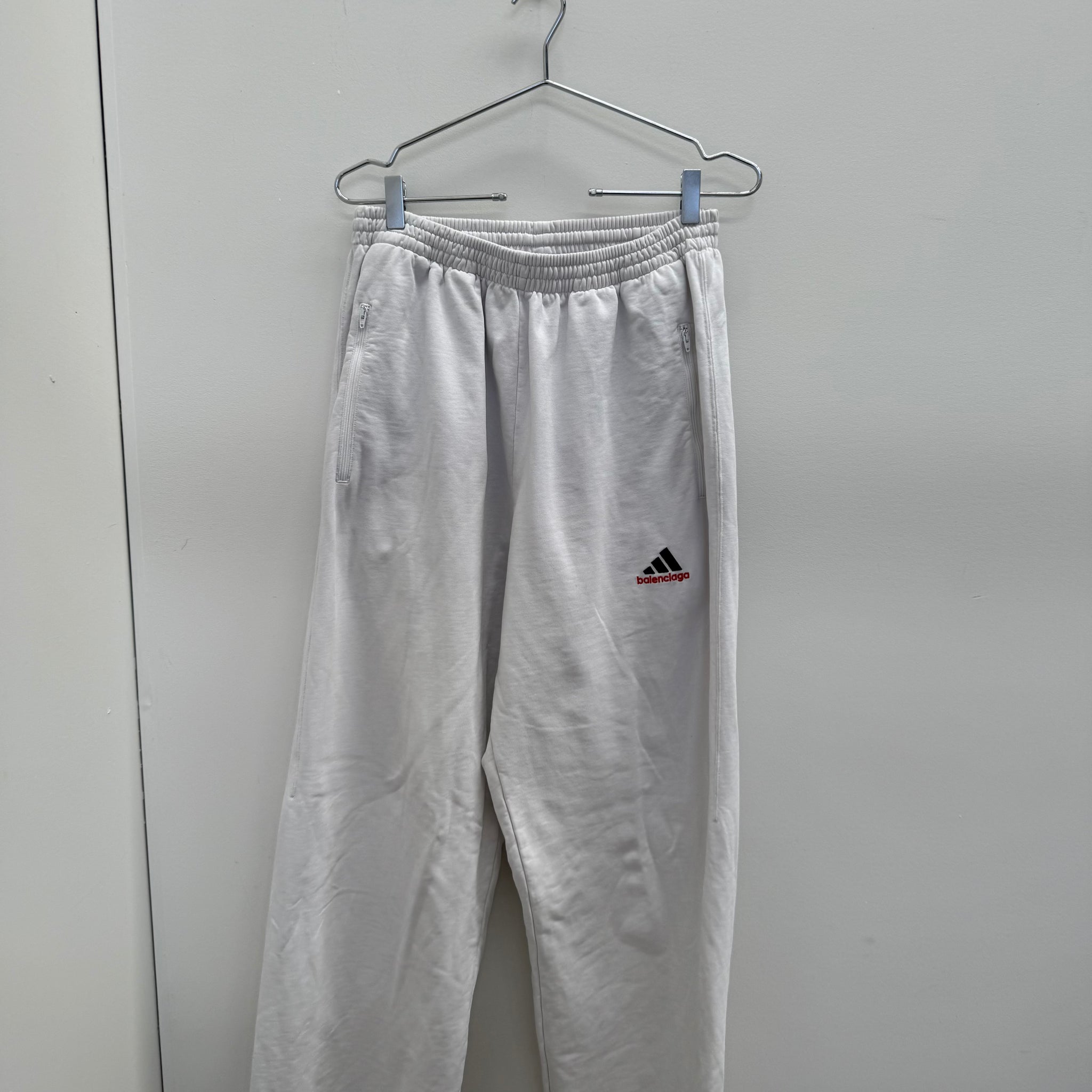 Balenciaga x Adidas Cotton White Sweatpants (fits S-M)