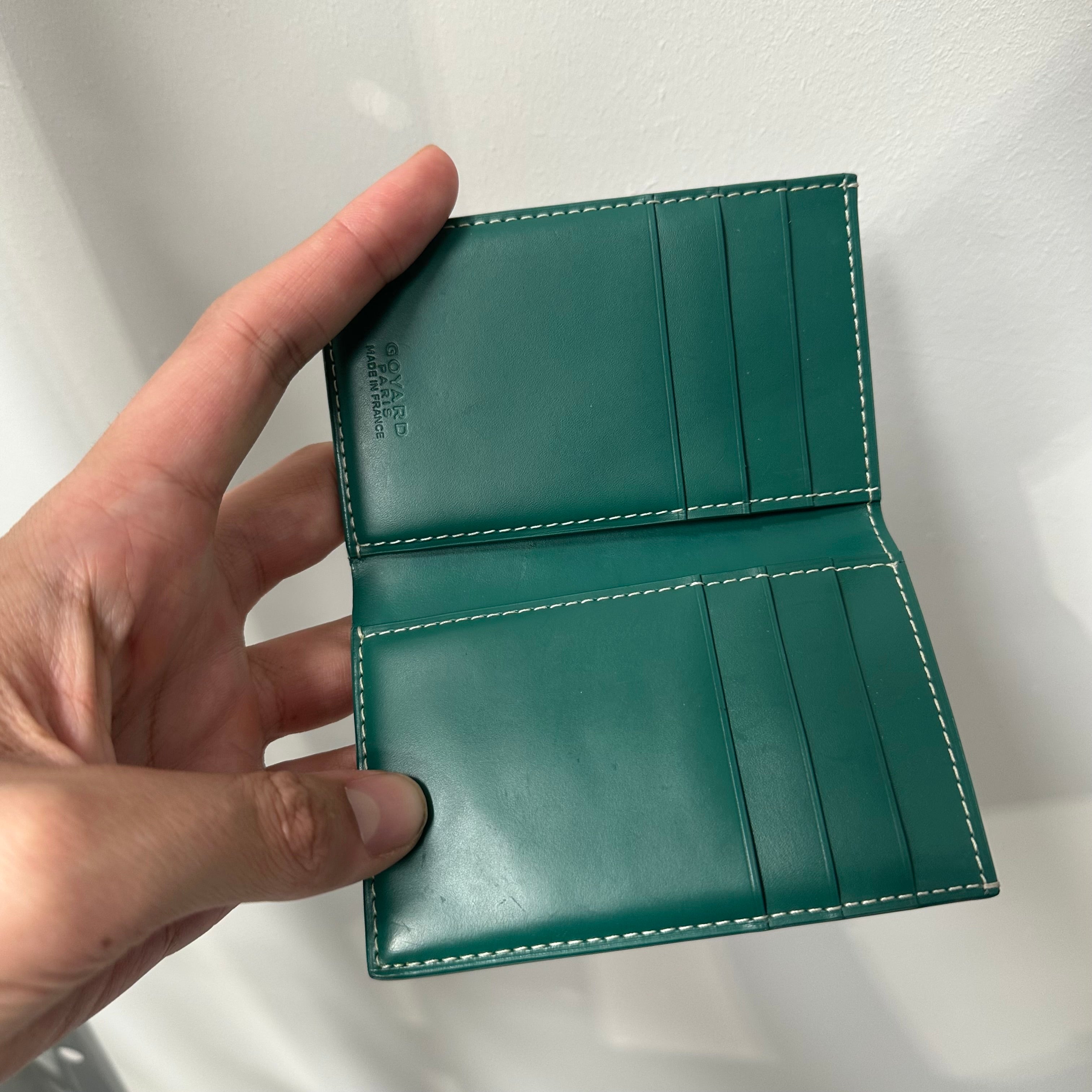Goyard Saint Pierre Card Wallet Green Goyardine