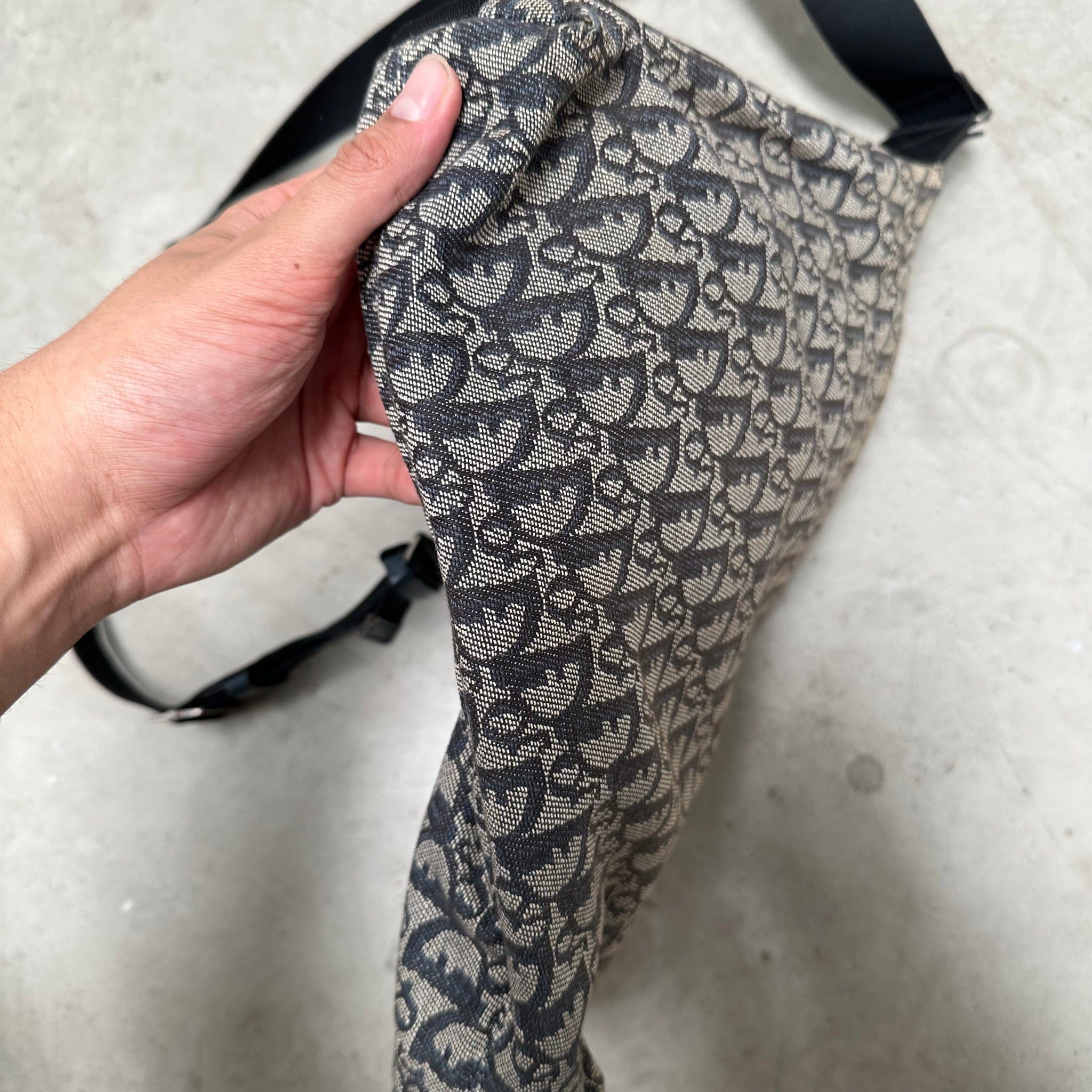 Dior Canvas and Leather Crossbody Messenger Bag