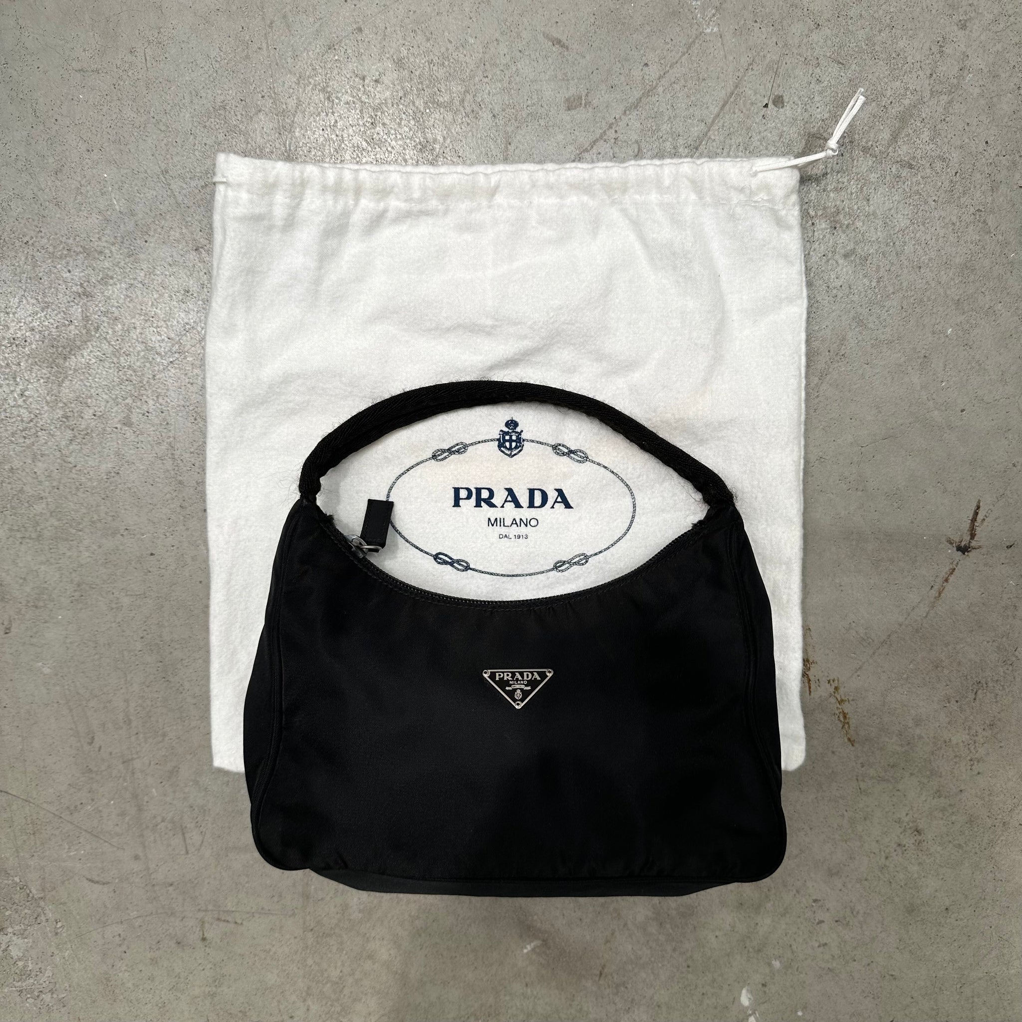 Prada Hobo Shoulder Bag Black