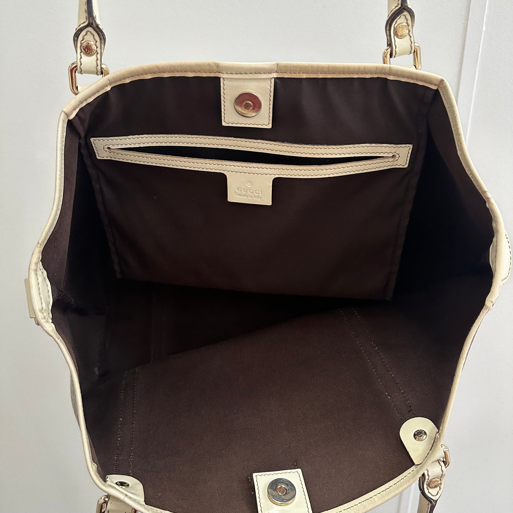 Gucci GG Monogram Handbag 'Beige/White'