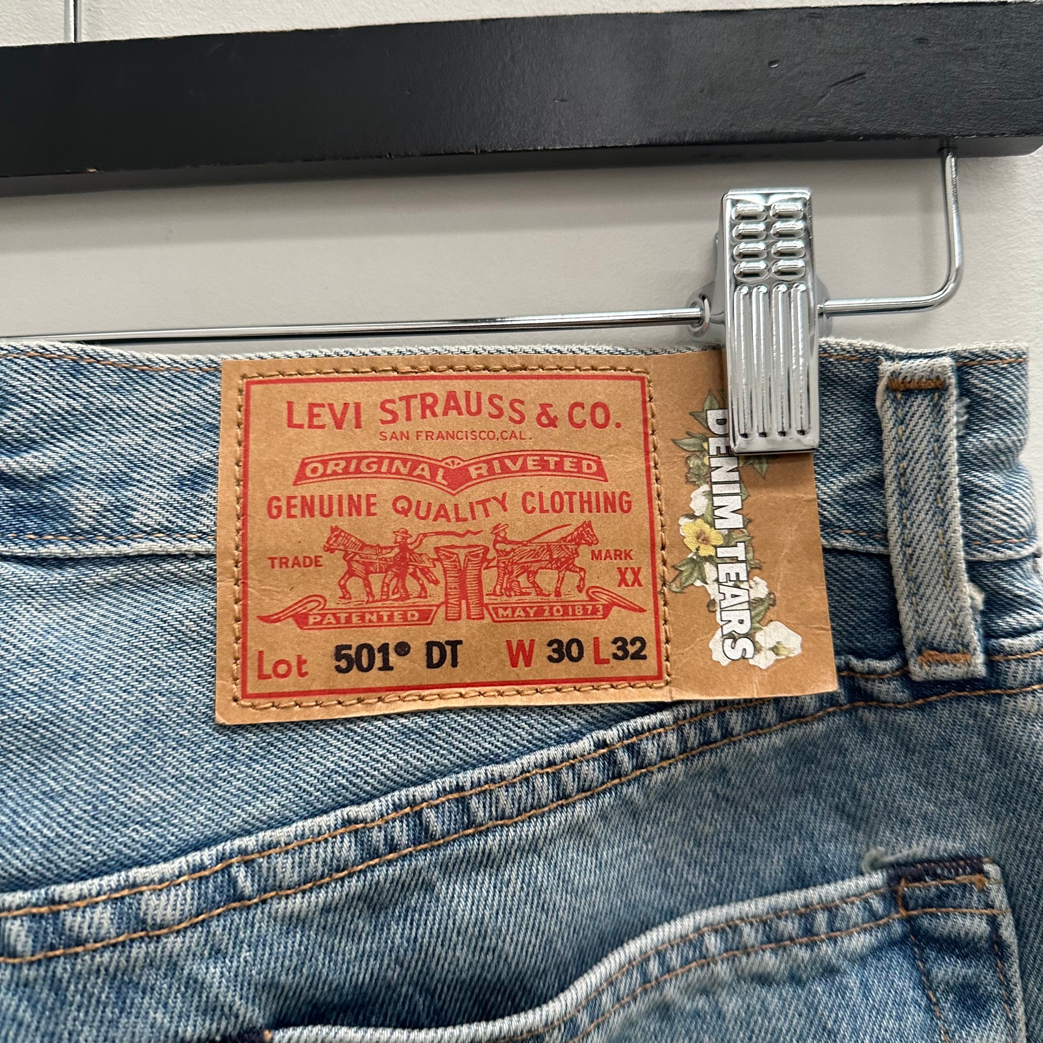 Denim Tears Levi's Cotton Wreath Blue Jeans 30 X 32