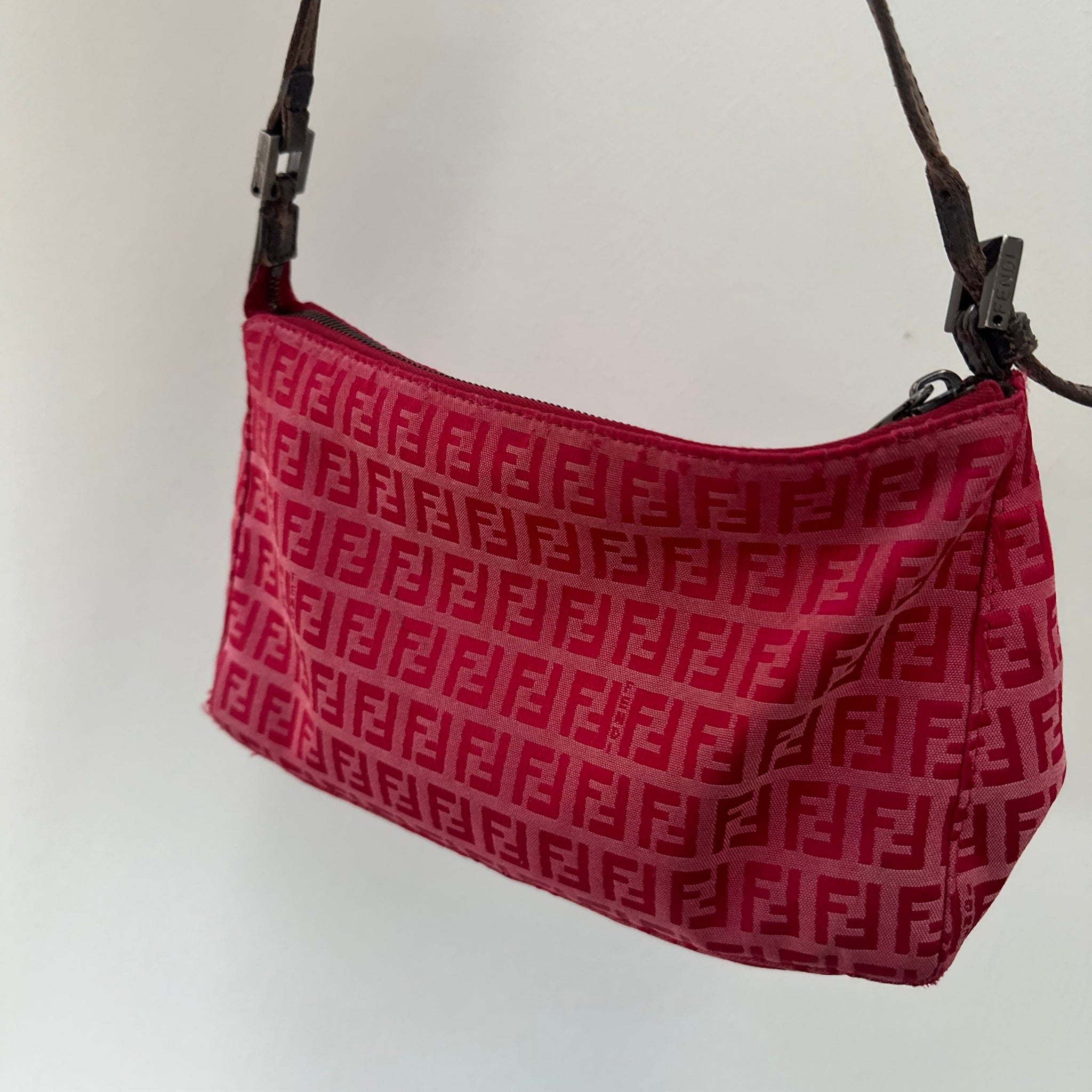 Fendi Red Pochette Shoulder Bag
