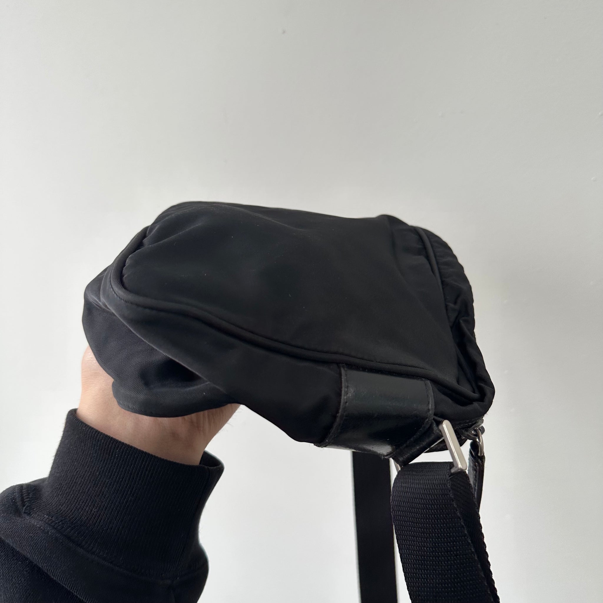 Prada Cross Body Messenger Bag Black