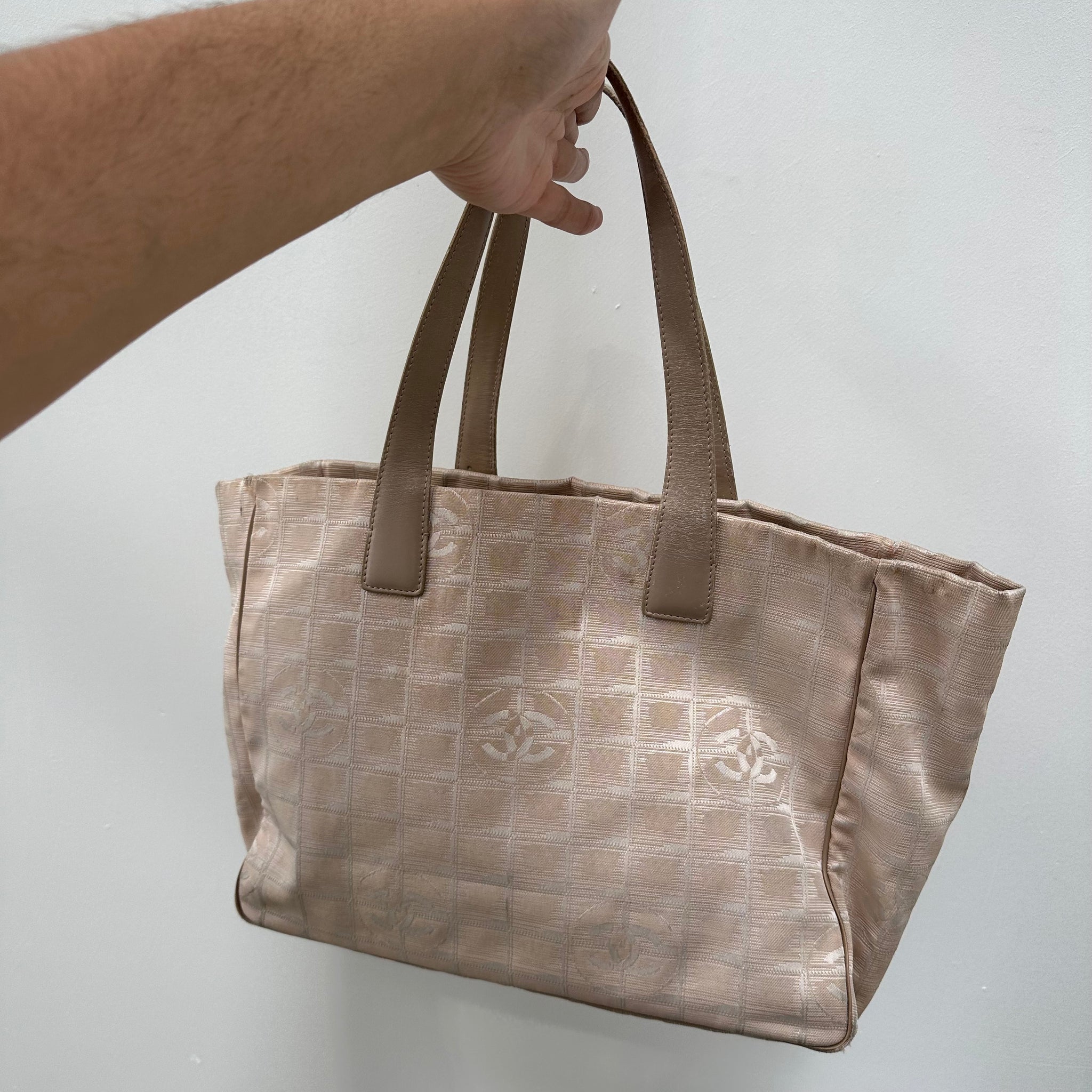 Chanel Nylon Tote Bag Beige