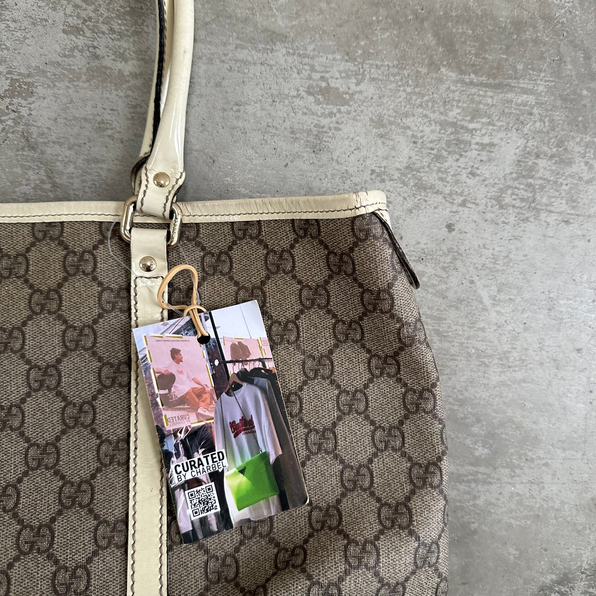 Gucci GG Monogram Handbag 'Beige/White'