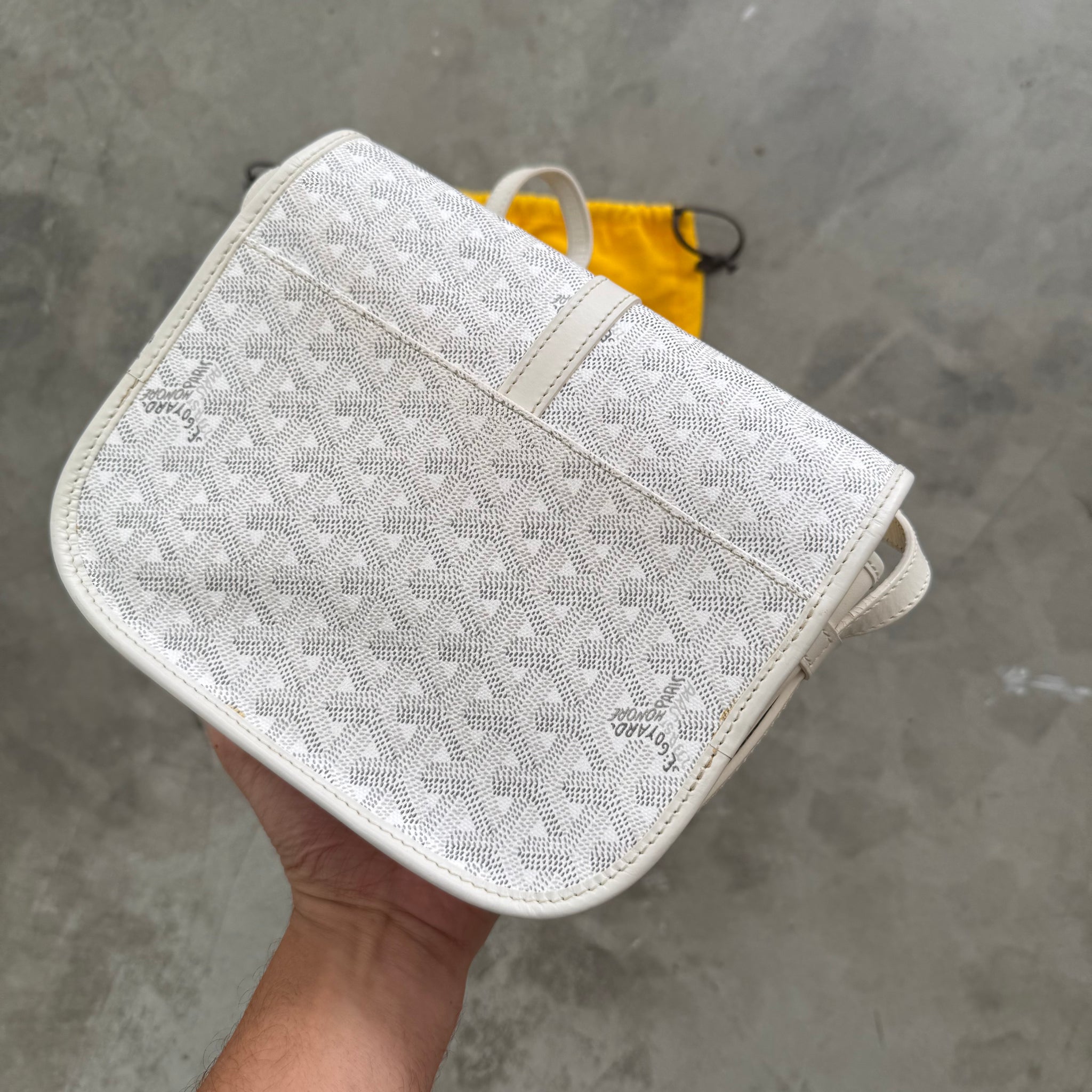 Goyard Belvedere PM Messenger Bag White