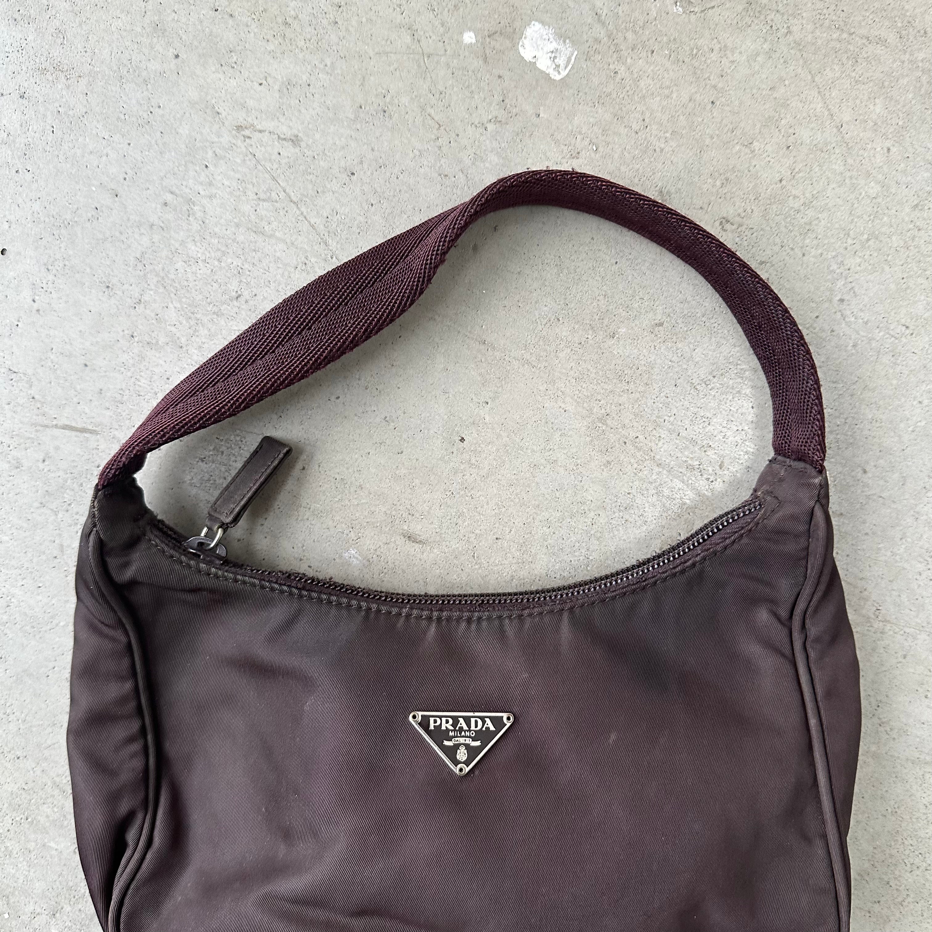 Prada Hobo Shoulder Bag Brown Curated by Charbel