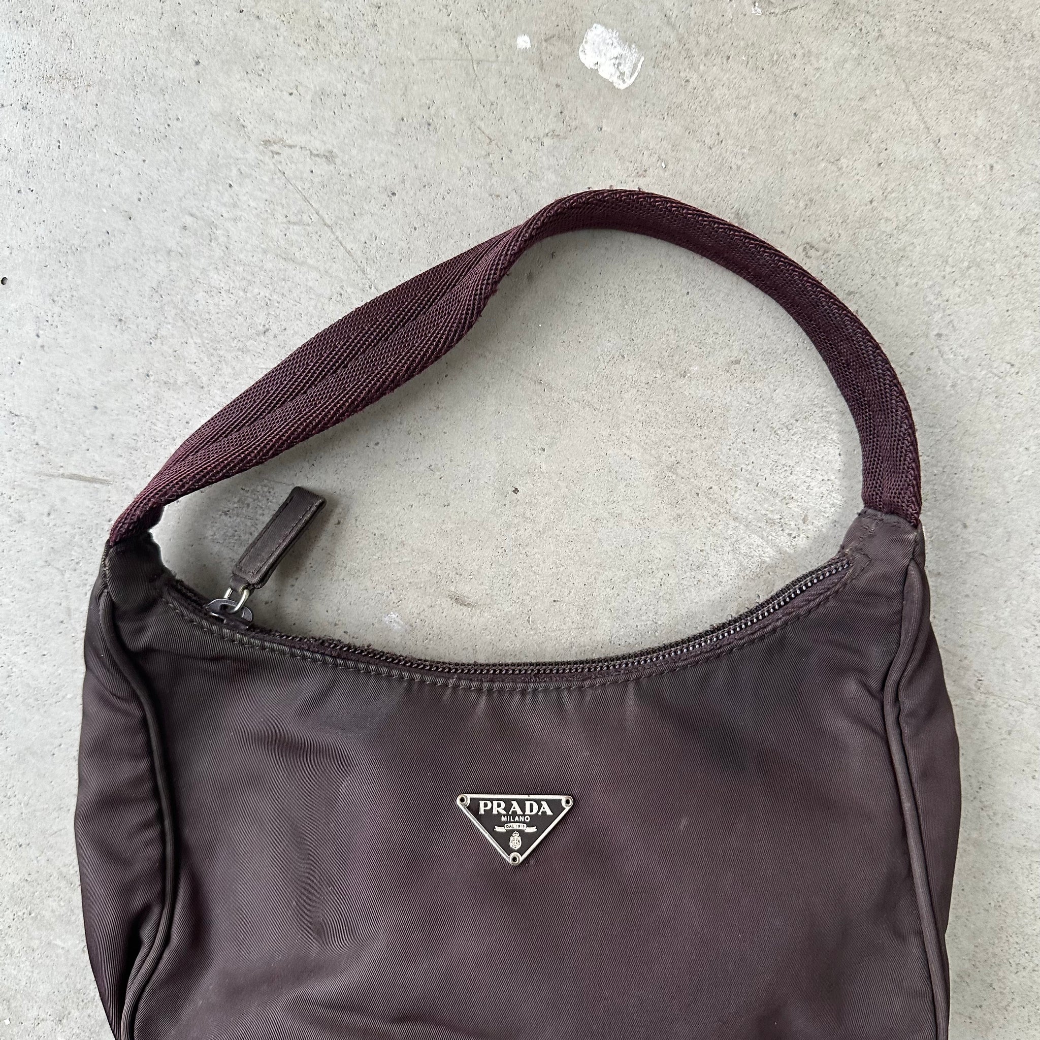 Prada Hobo Shoulder Bag Brown