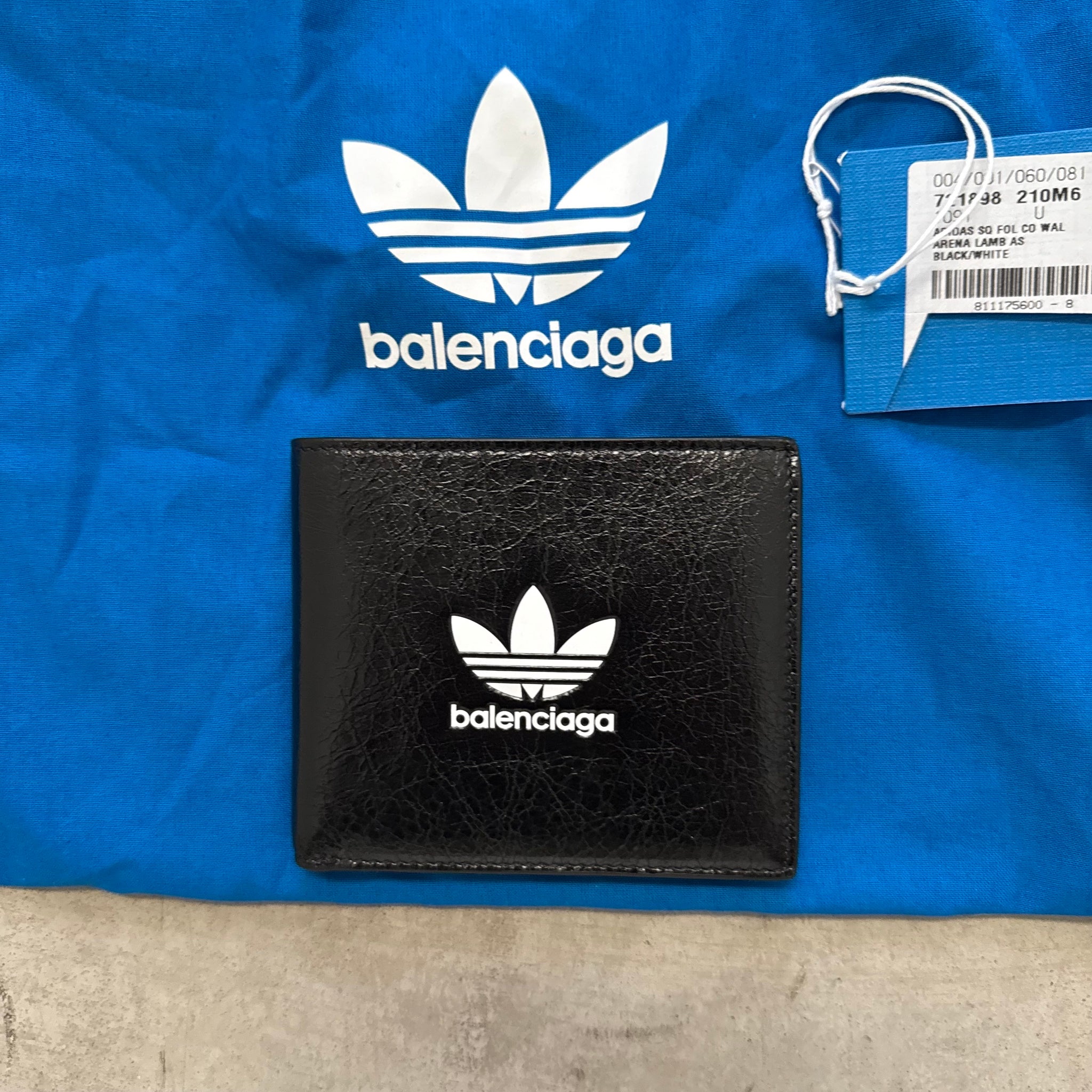 Balenciaga x Adidas Square Folded Wallet Black