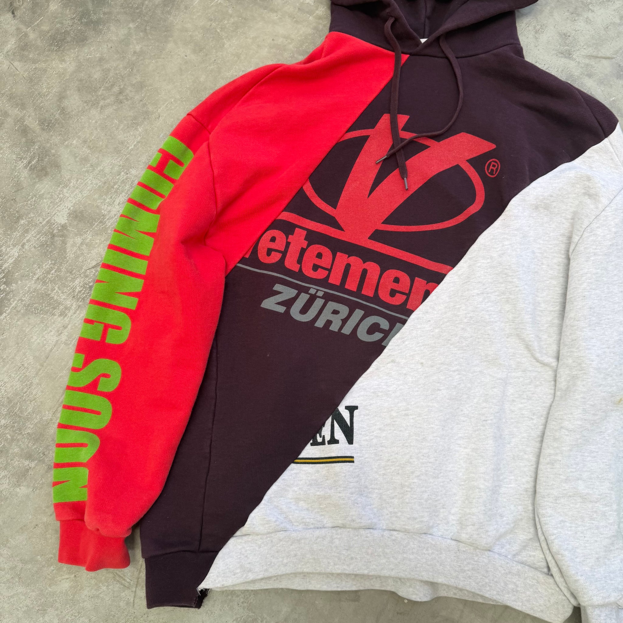 Vetements SS18 Zurich Reconstructed Hoodie (fits L) – Curated by