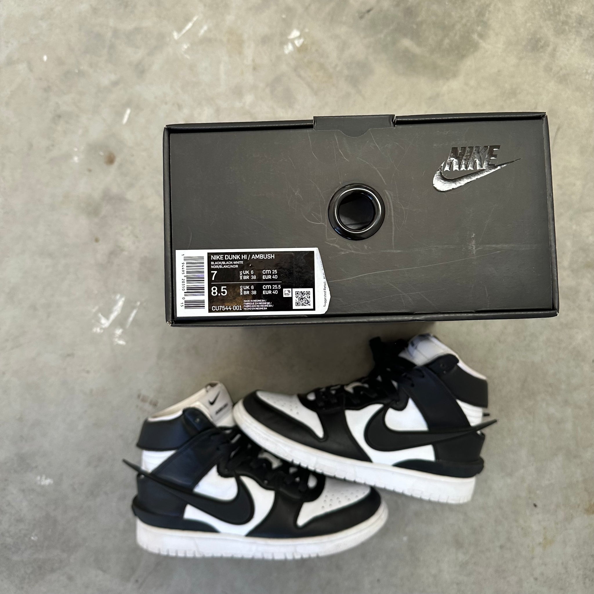Nike Ambush x Dunk High Black White (US7)