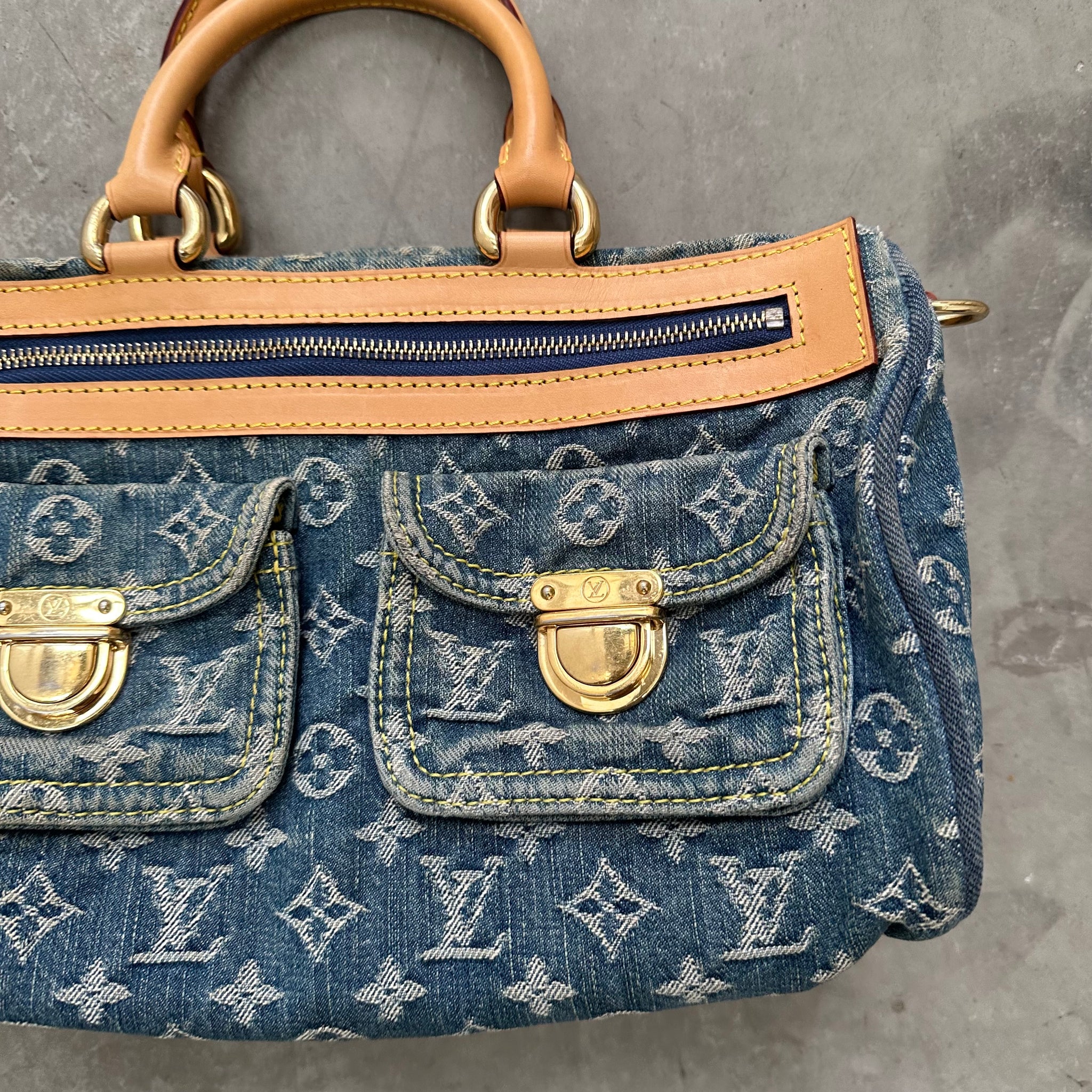 Louis Vuitton Monogram Denim Neo Speedy Blue