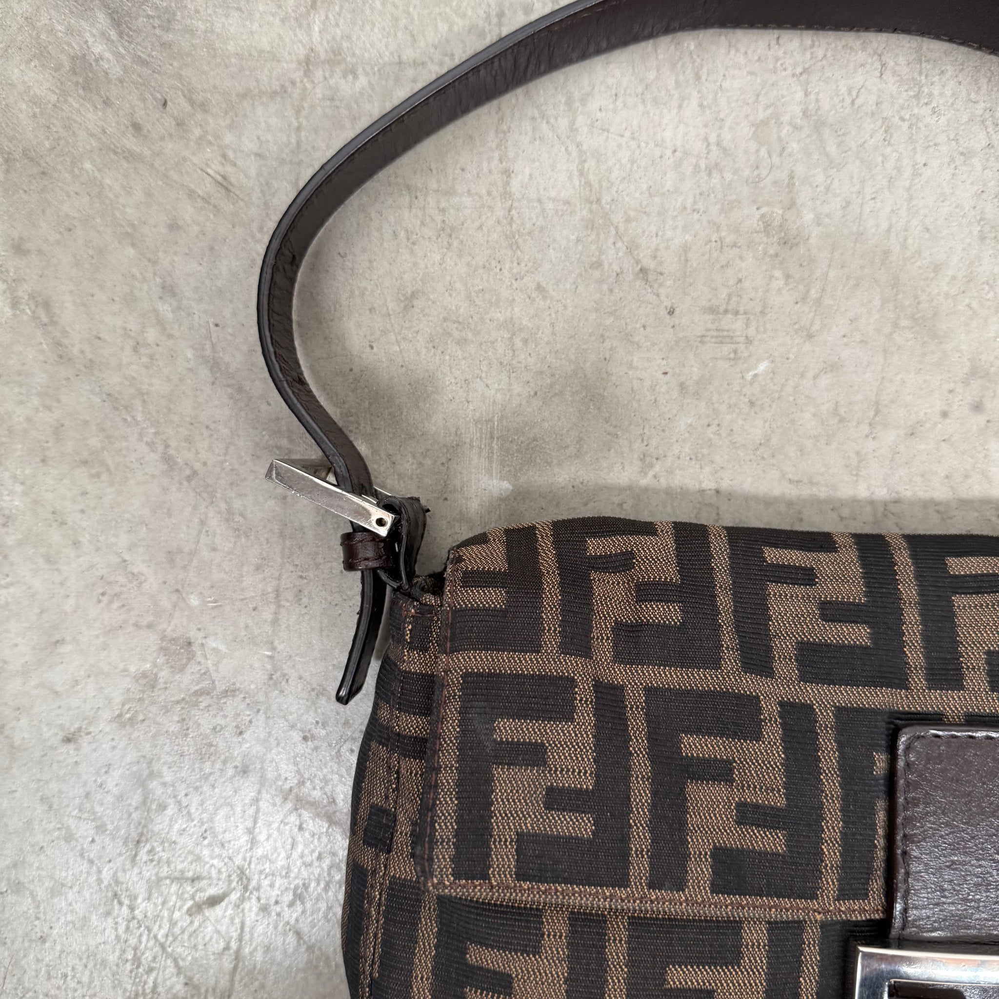 Fendi Zucca Print Baguette Bag