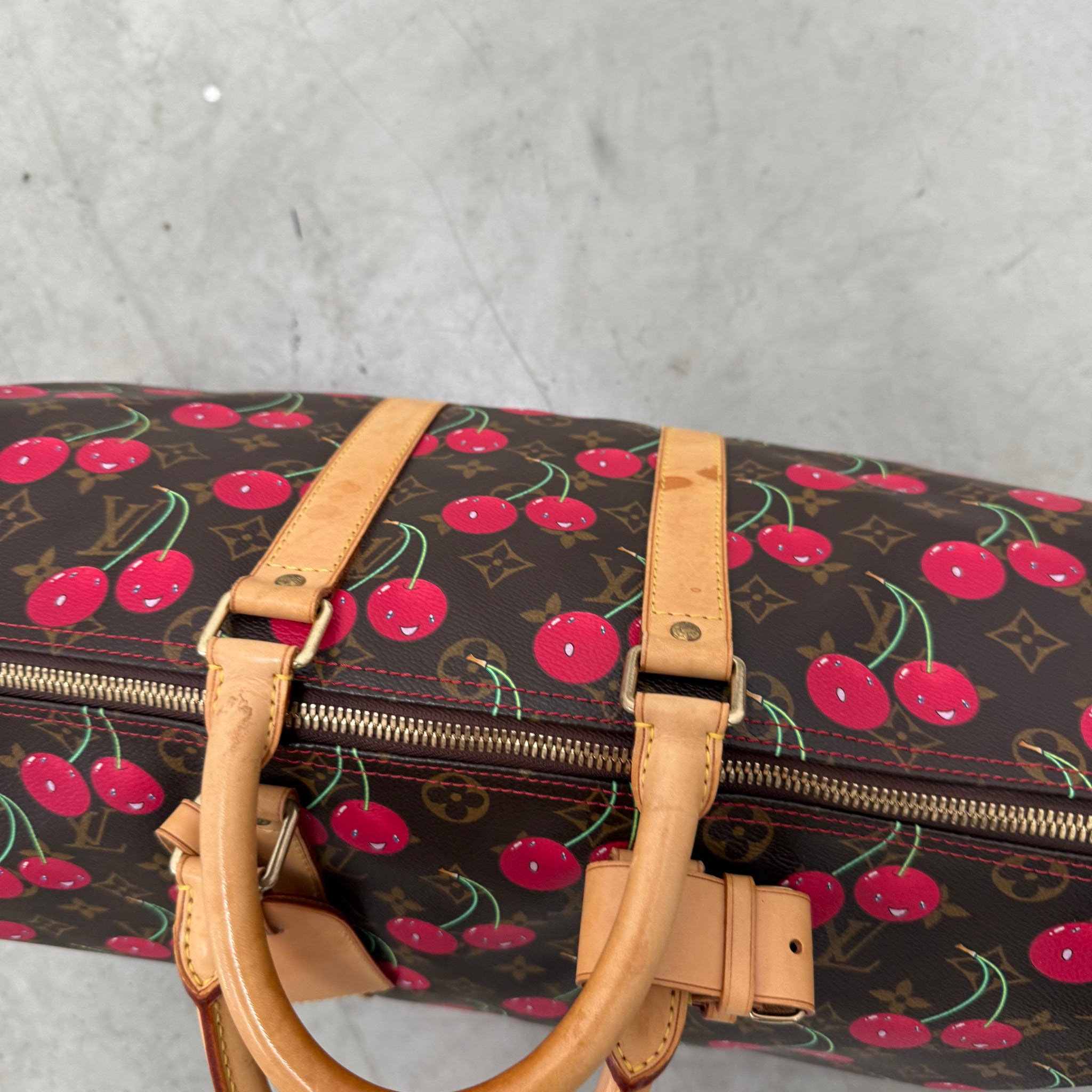 Louis Vuitton Takashi Murakami Keepall Cherry 45