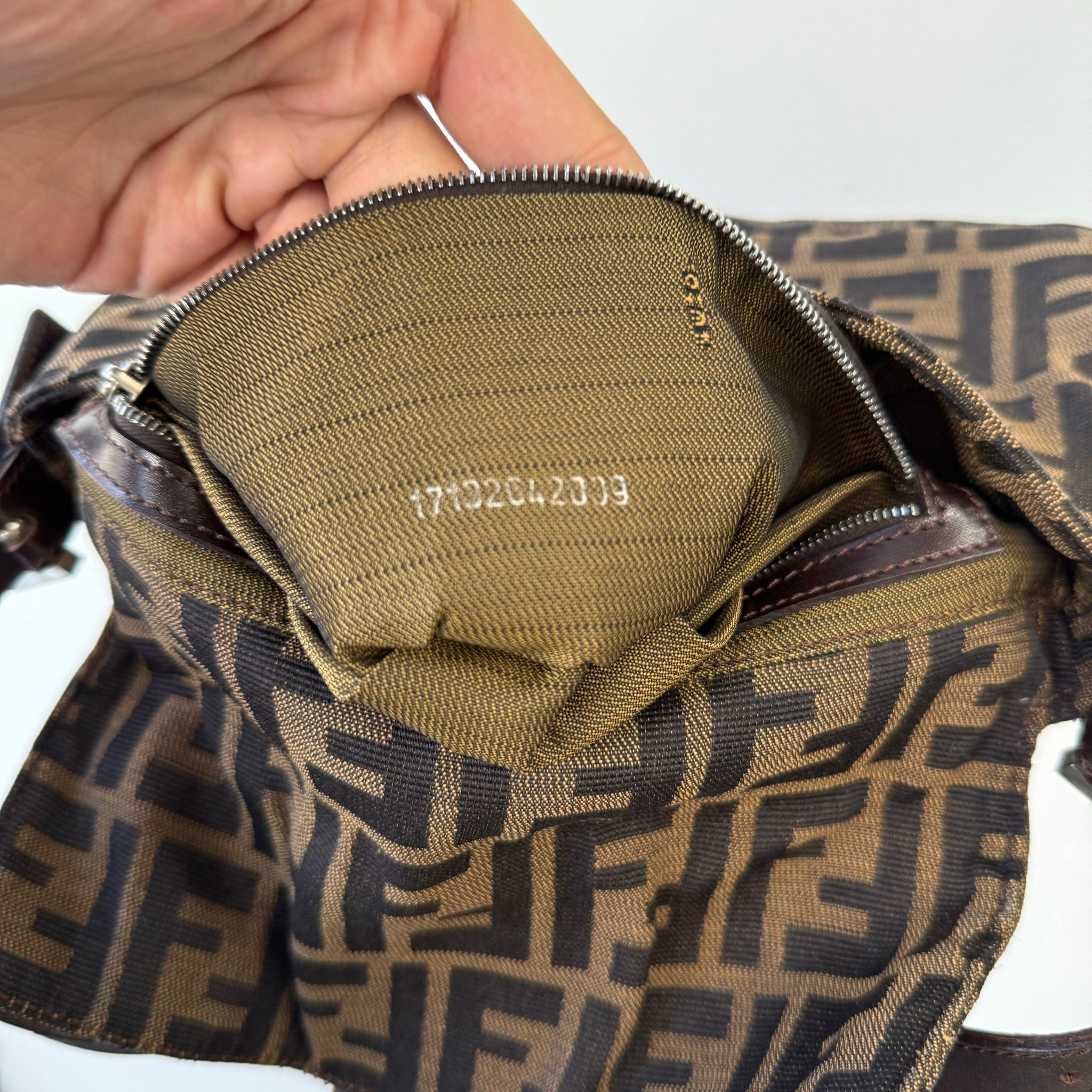 Fendi Zucca Print Baguette Bag