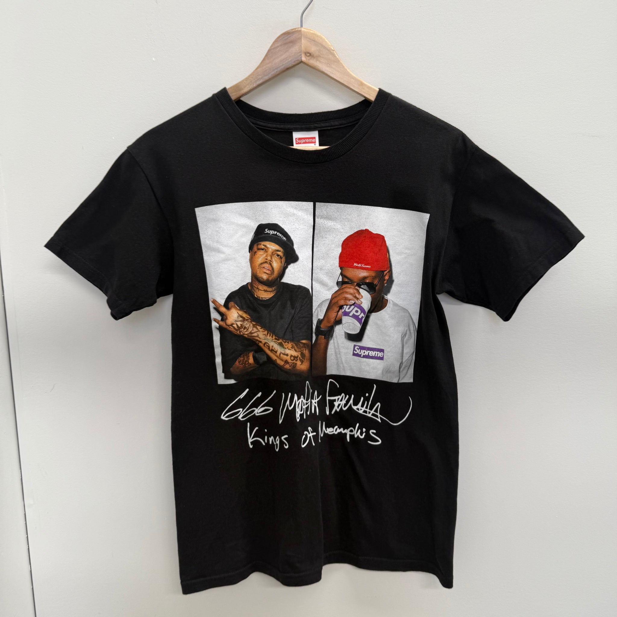 Supreme 12FW Three Six Mafia Black T Shirt (Size S)
