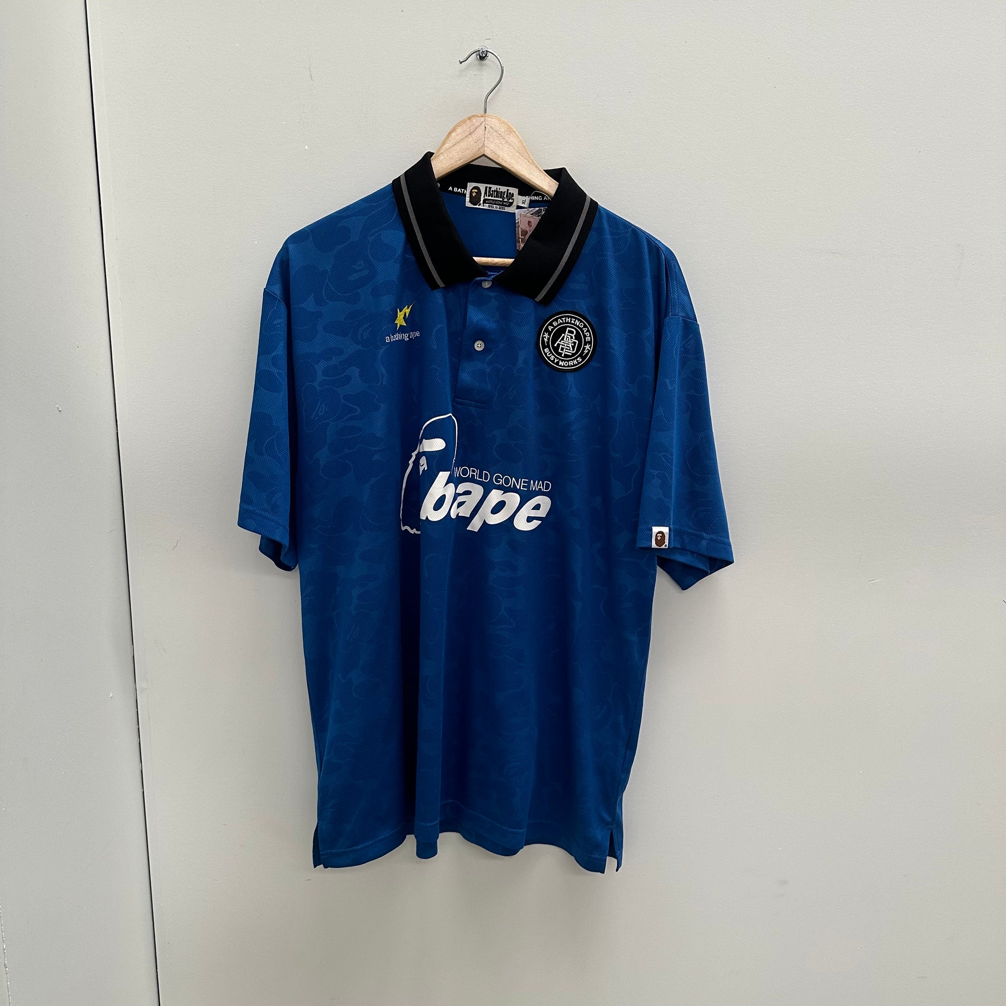 Bape Blue Camo Short Sleeve Jersey (Size XL)