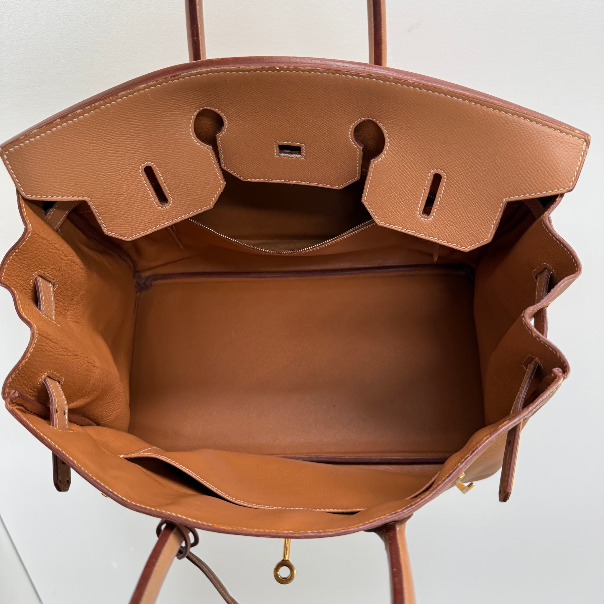 Hermes Birkin 35 Brown Leather Hand Bag